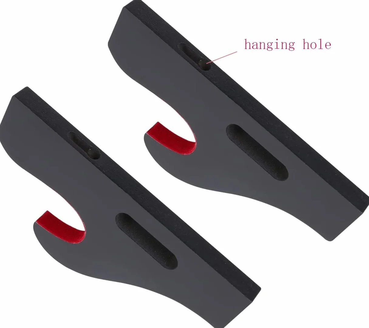 Katana Soporte de pared, 1 par de soportes de gancho ajustables acolchados de terciopelo