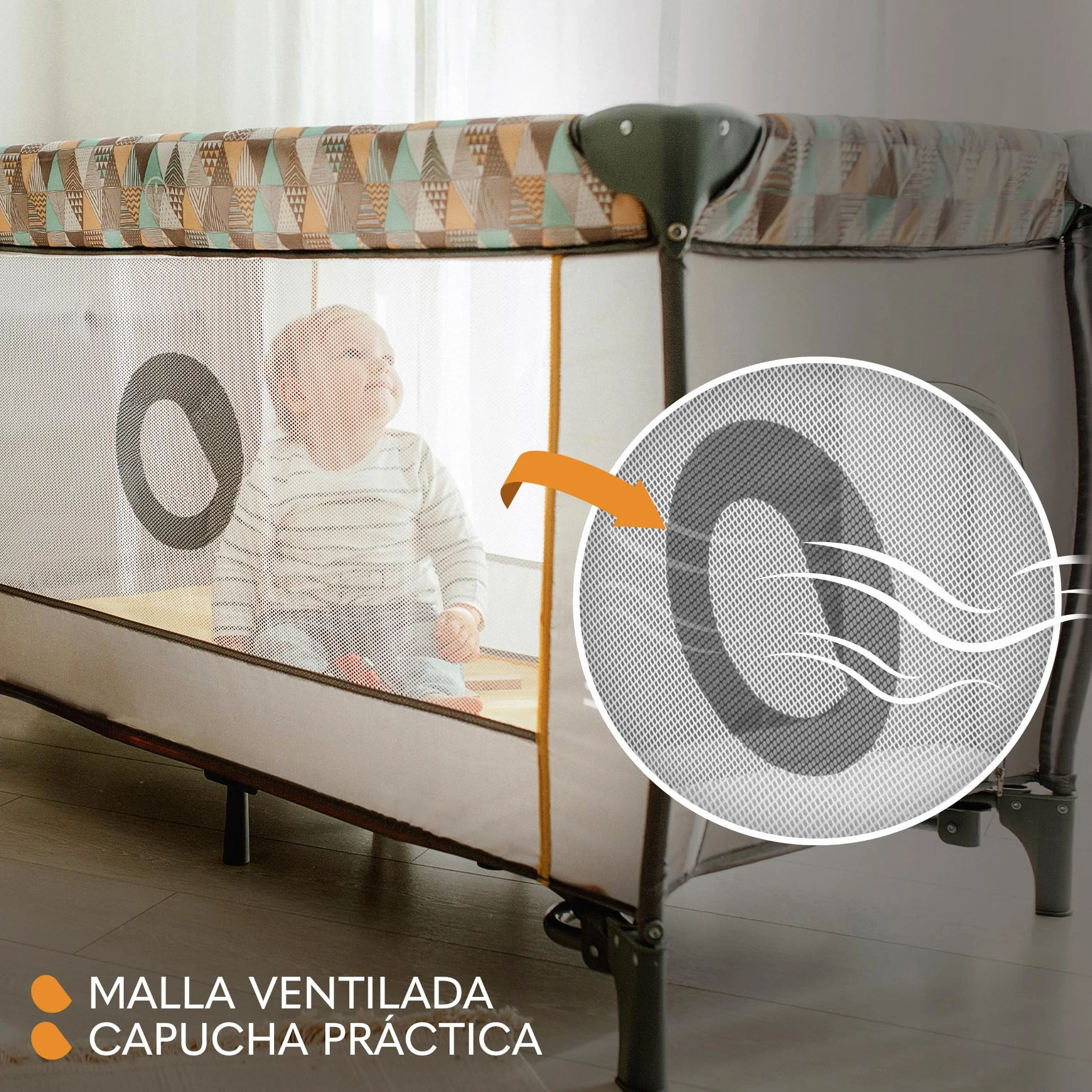 lionelo Sven Plus Cuna de Viaje para bebés 0-36M para niños hasta 15 kg Función de Cambiador Mosquitero Apertura Lateral con Cremallera Ajuste de Altura (Azul Oscuro)