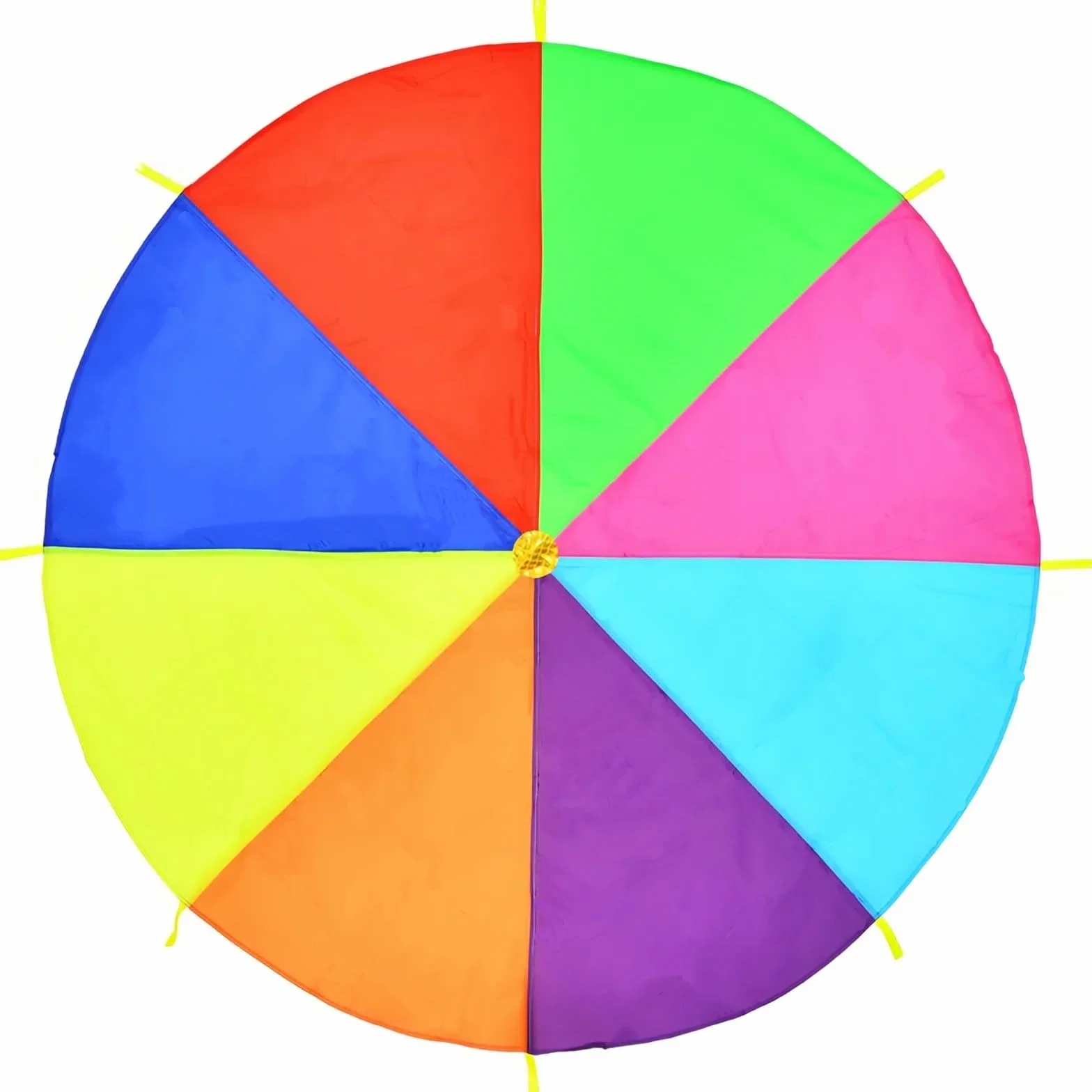 Tokaneit Kids Parachute Rainbow Play Parachute 2 m 8 Handles Team Games