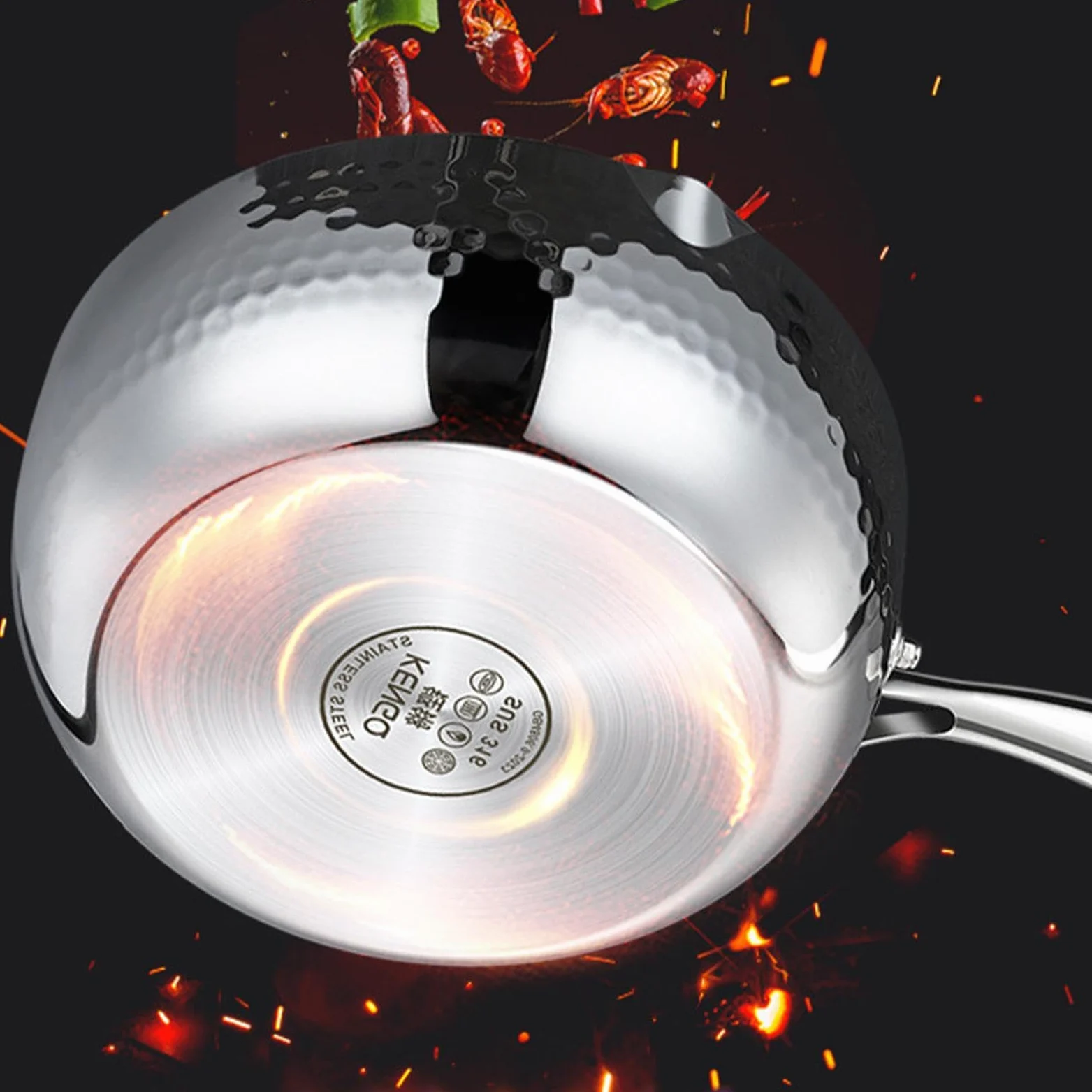 Cazo Con Tapa Menaje de cocina antiadherente con tapa y asa | Cazo Pequeño Para Vapor Y Salsas Para Freír, Cocinar a Fuego Lento, Hervir, en Cocina y en Hogar, Apto para Inducción