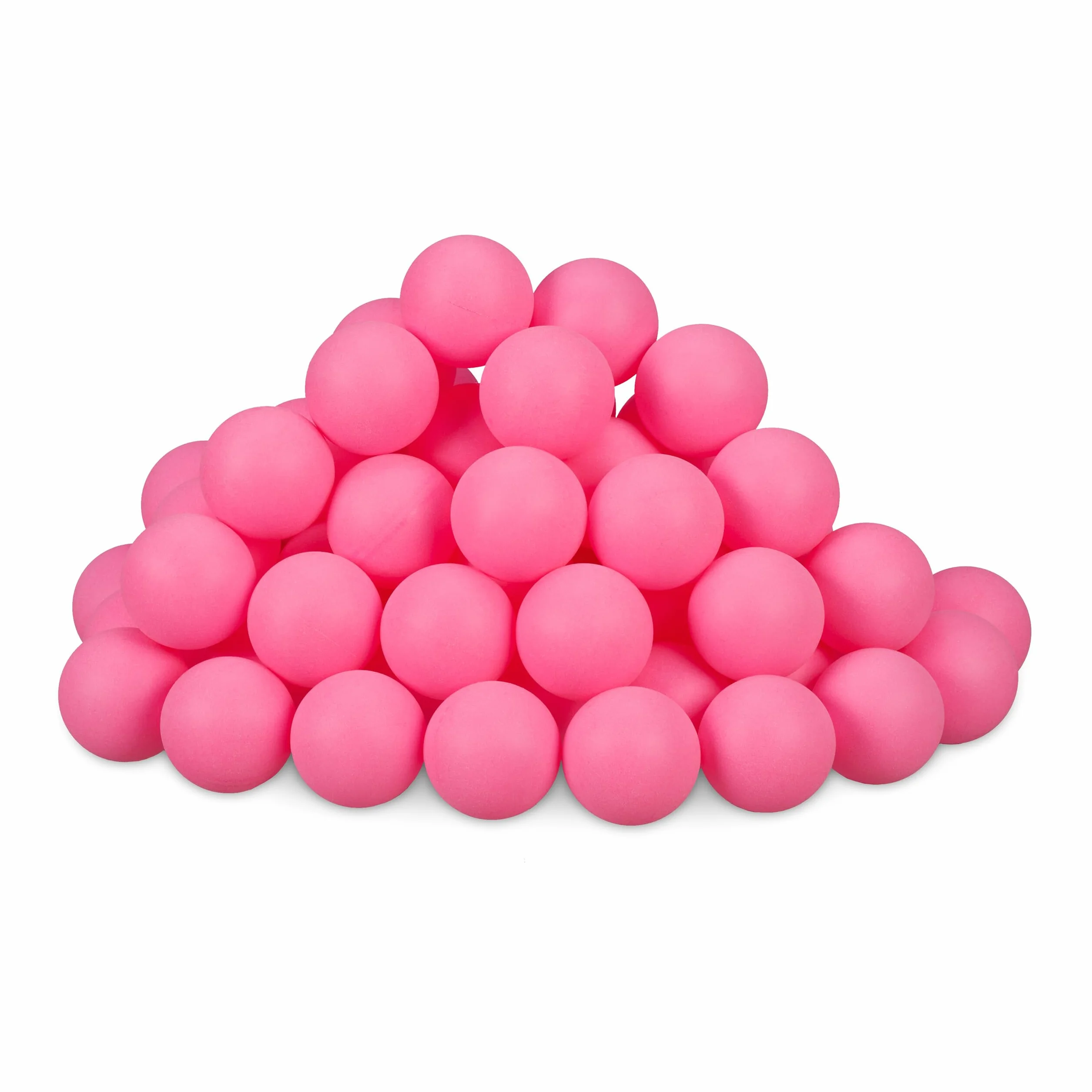Relaxdays Pelotas Ping Pong 100 Unidades Bolas de Plástico Tenis de Mesa 40 mm Rosa