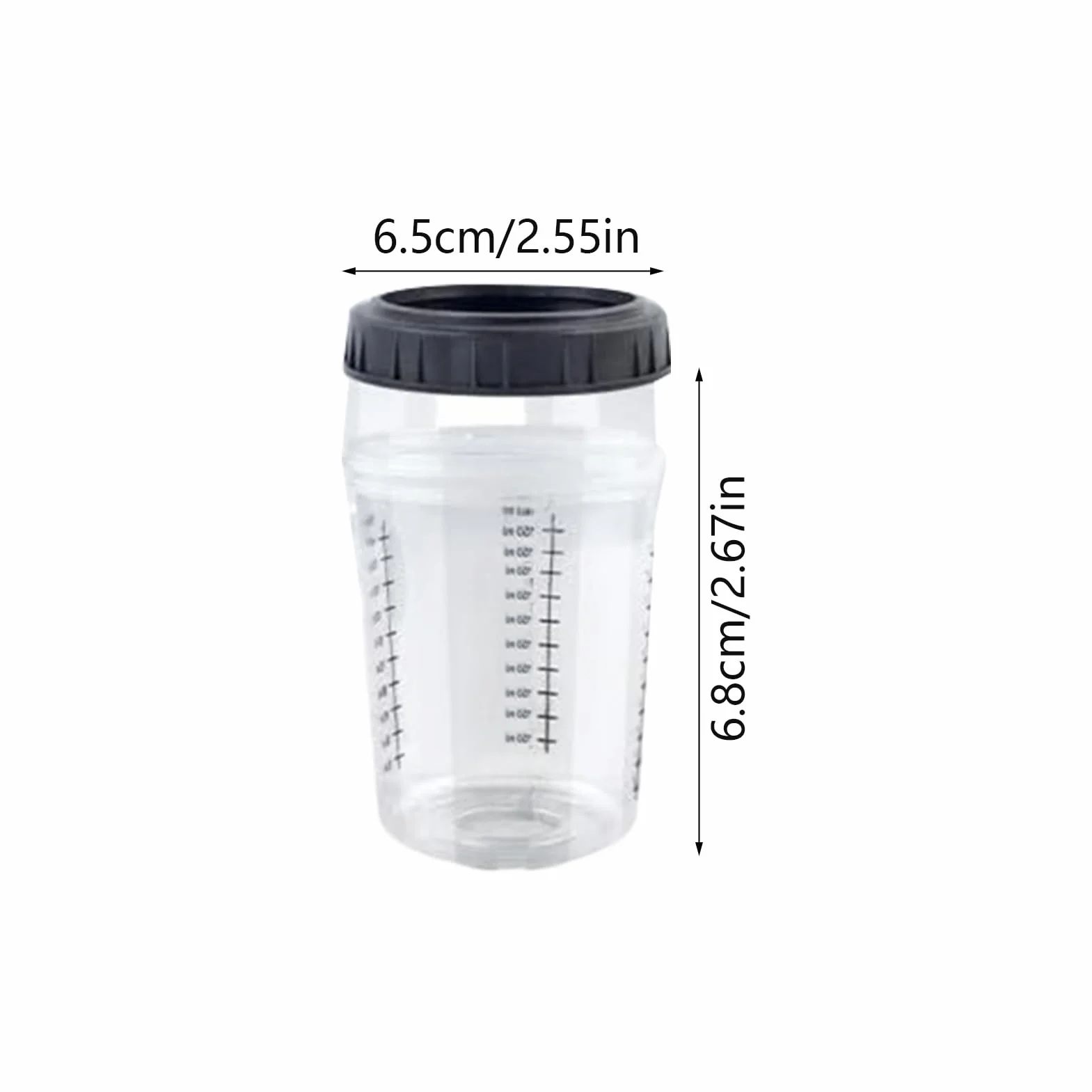 Vasos Mezcladores De Pintura Medidores de Pintura de 6 Onzas 165 ml | Recipiente Transparente Multifuncional Para Artes Manualidades Reparación De Coches Renovación Modificación