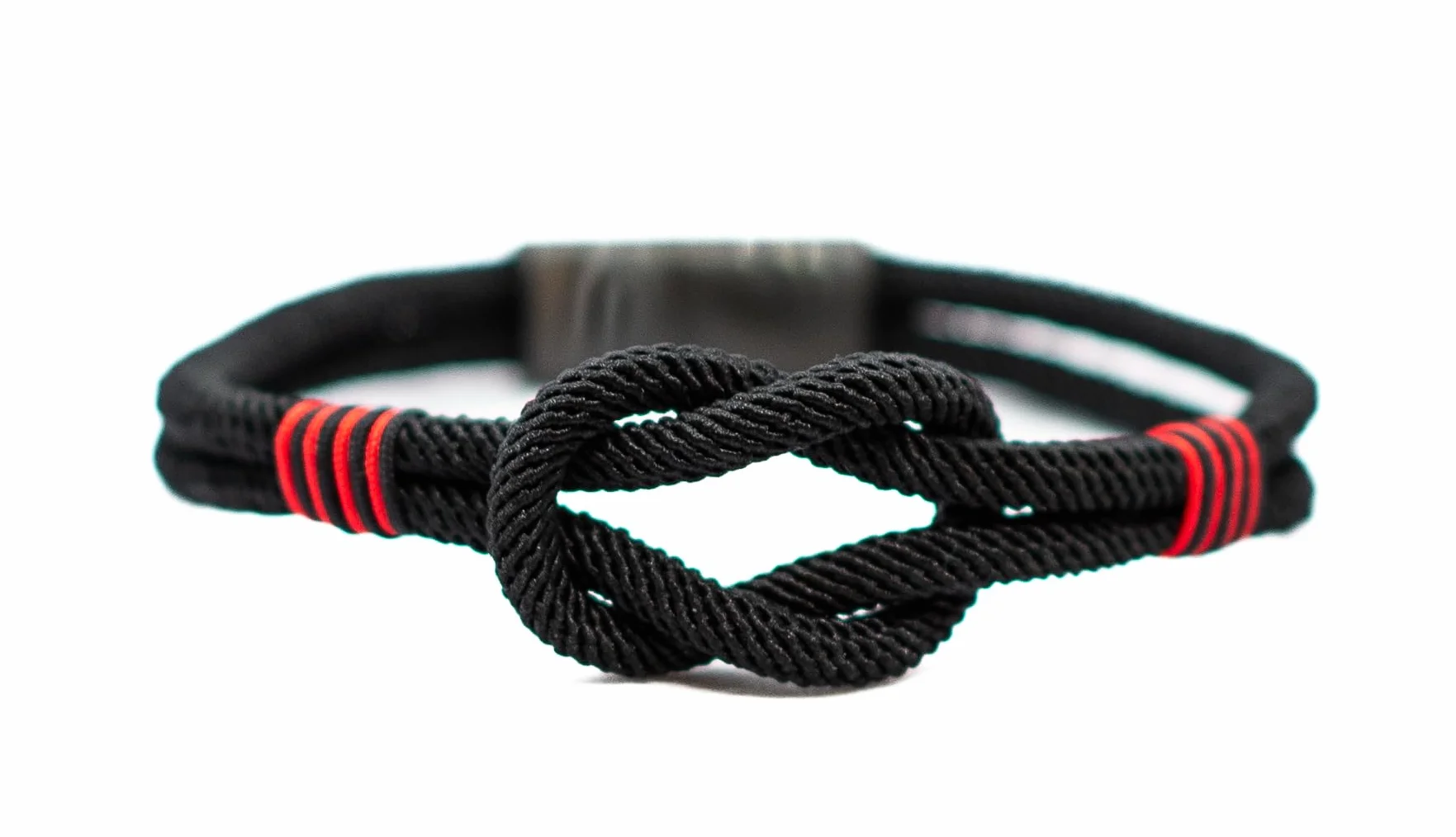 Athletic Club Pulsera Deportiva, Negro con Detalles Rojos, Cuerda Trenzada, Diseño Elegante con Logo del Club, 20cm, Producto oficial