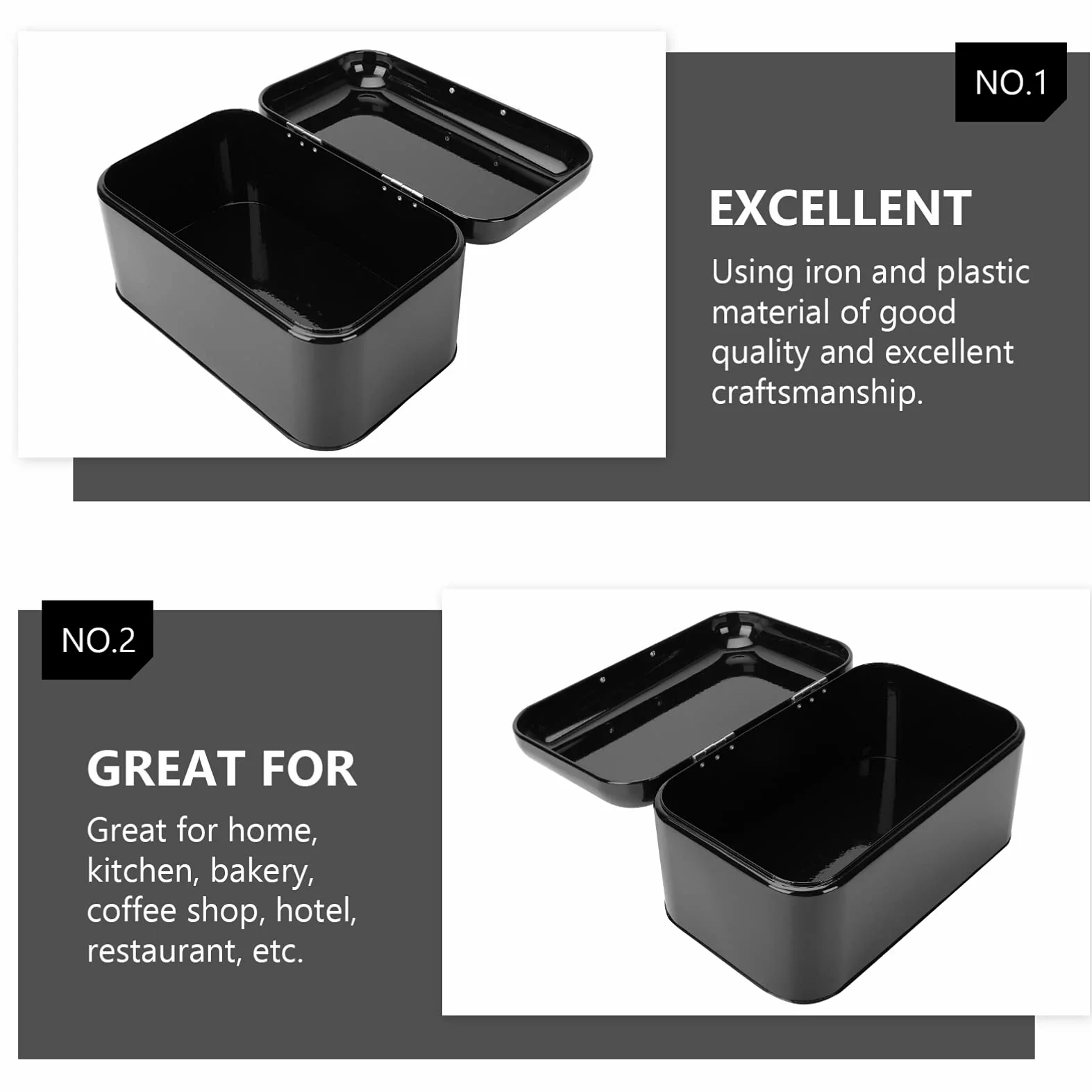 ABOOFAN Tarro De Almacenamiento Tipo Caja De Pan Metálica Para Cocina Organizador De Pan