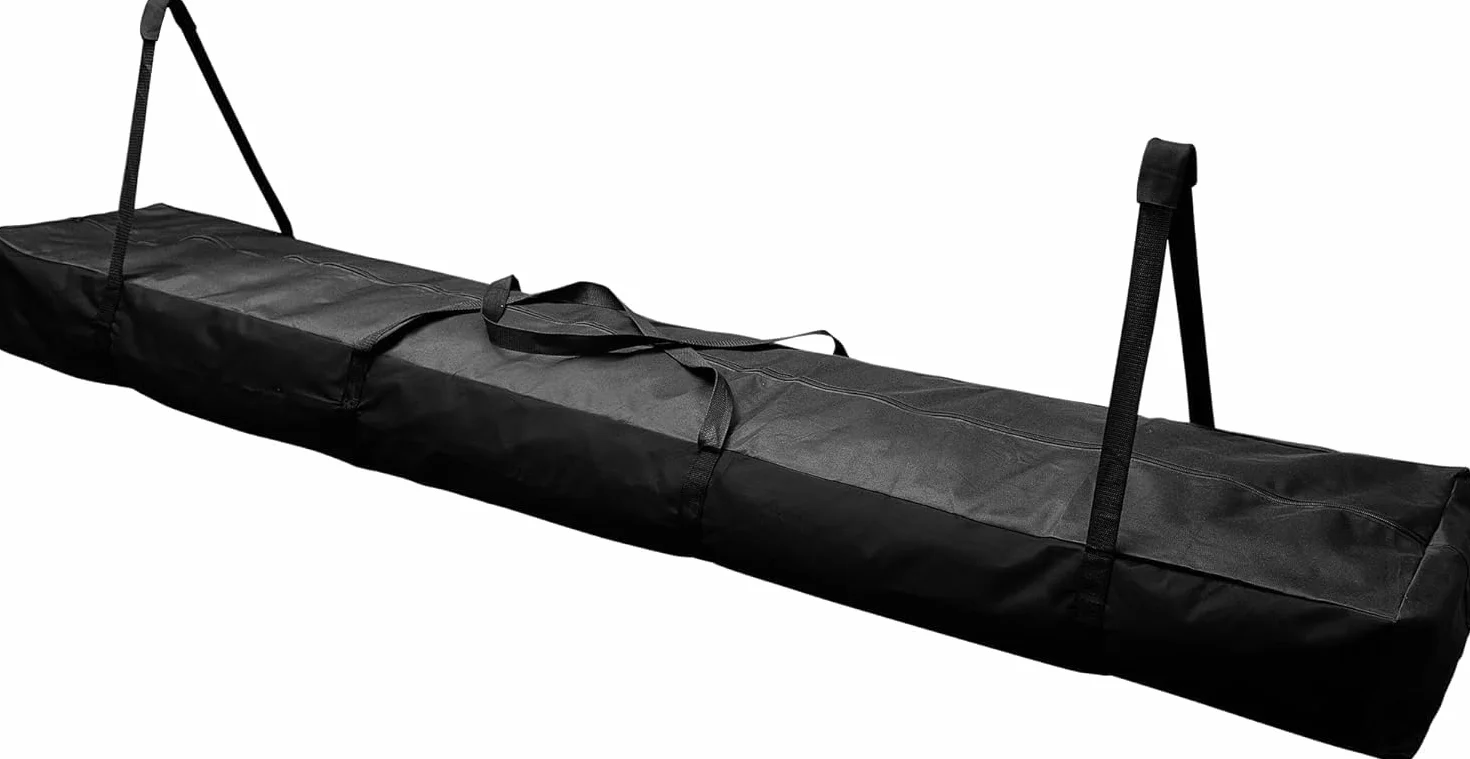 Bolsa de almacenamiento Oxford 600D para postes de tienda 210x30x20 cm con doble cremallera