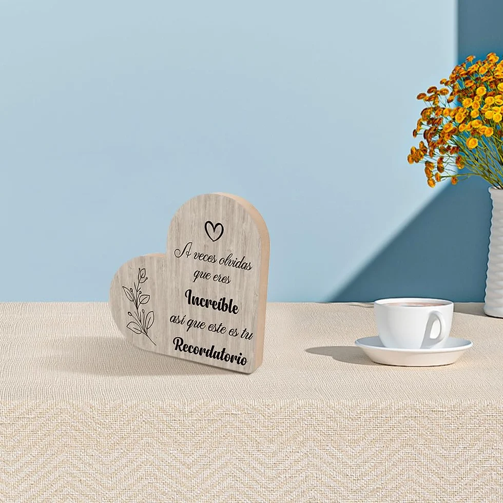 Regalos para Madres Navidad, Placa Corazón de Madera 2 cm Grosor, Regalos Navidad Mujer, Detalles para Regalar Mujer, Regalo Cumpleaños Madres, Regalos para Amigos Mayor Regalos para Jubilacion