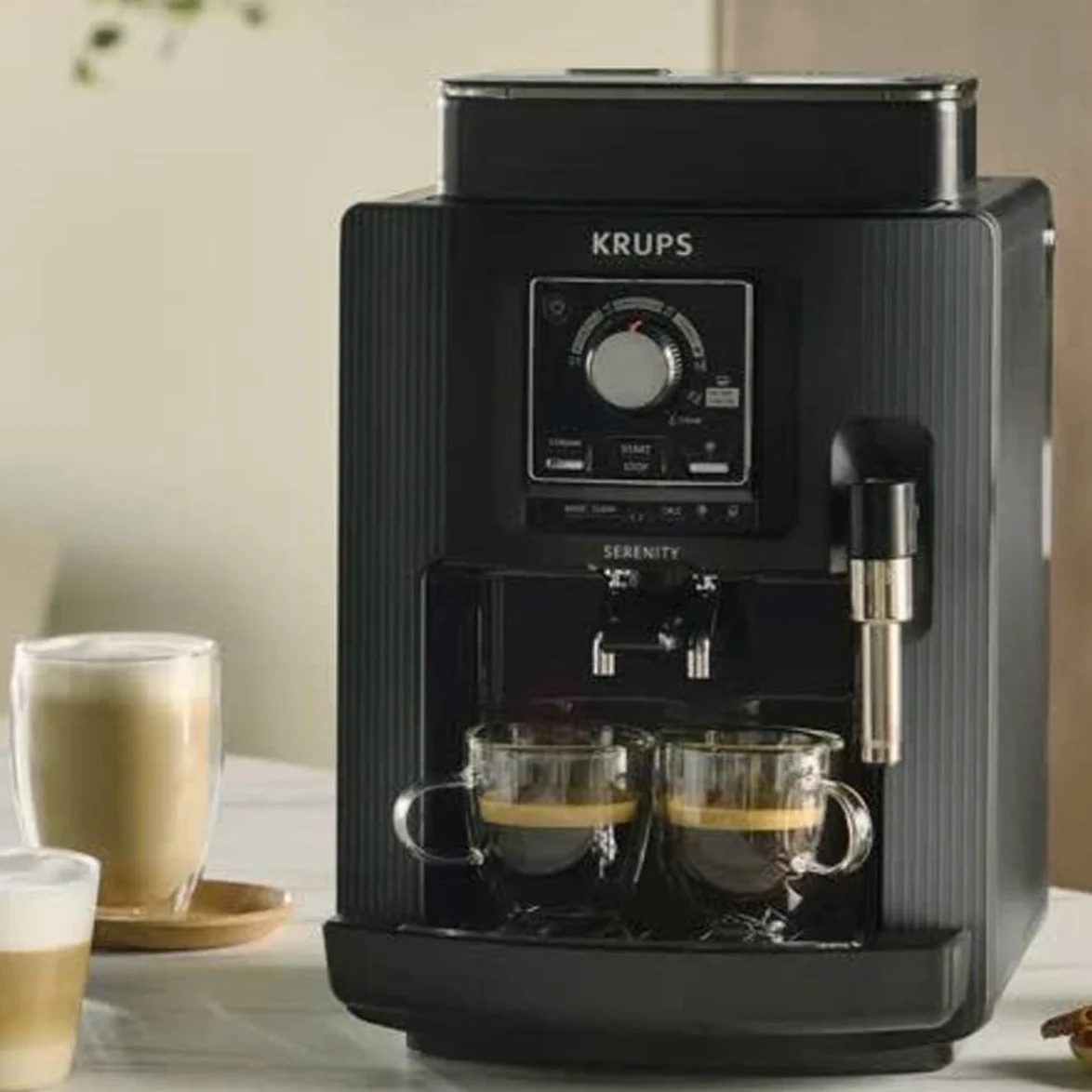KRUPS Cafetera Serenity 1450W 15 Bar Negra - EA4008E0