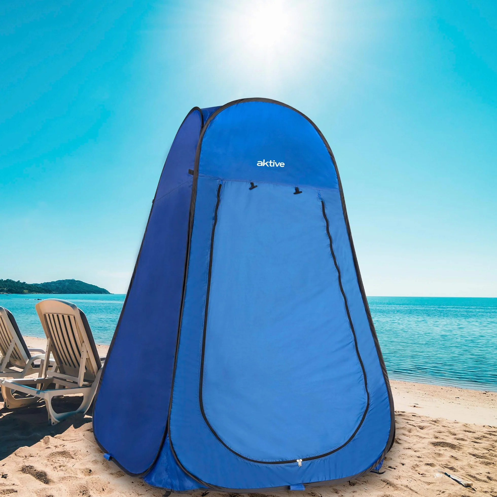 AKTIVE Tienda Ducha Cambiador para Camping con Suelo