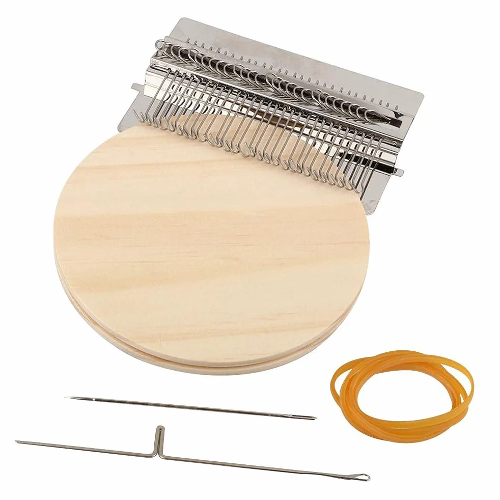Mini Herramienta de Tejido Tipo Speedweve de Telar de Zurcir, Kit de Telar Pequeño, para Reparar Ropa, Artes de Tejido de Bricolaje, Telar de Remendar Rápidamente Portátil (Pelo