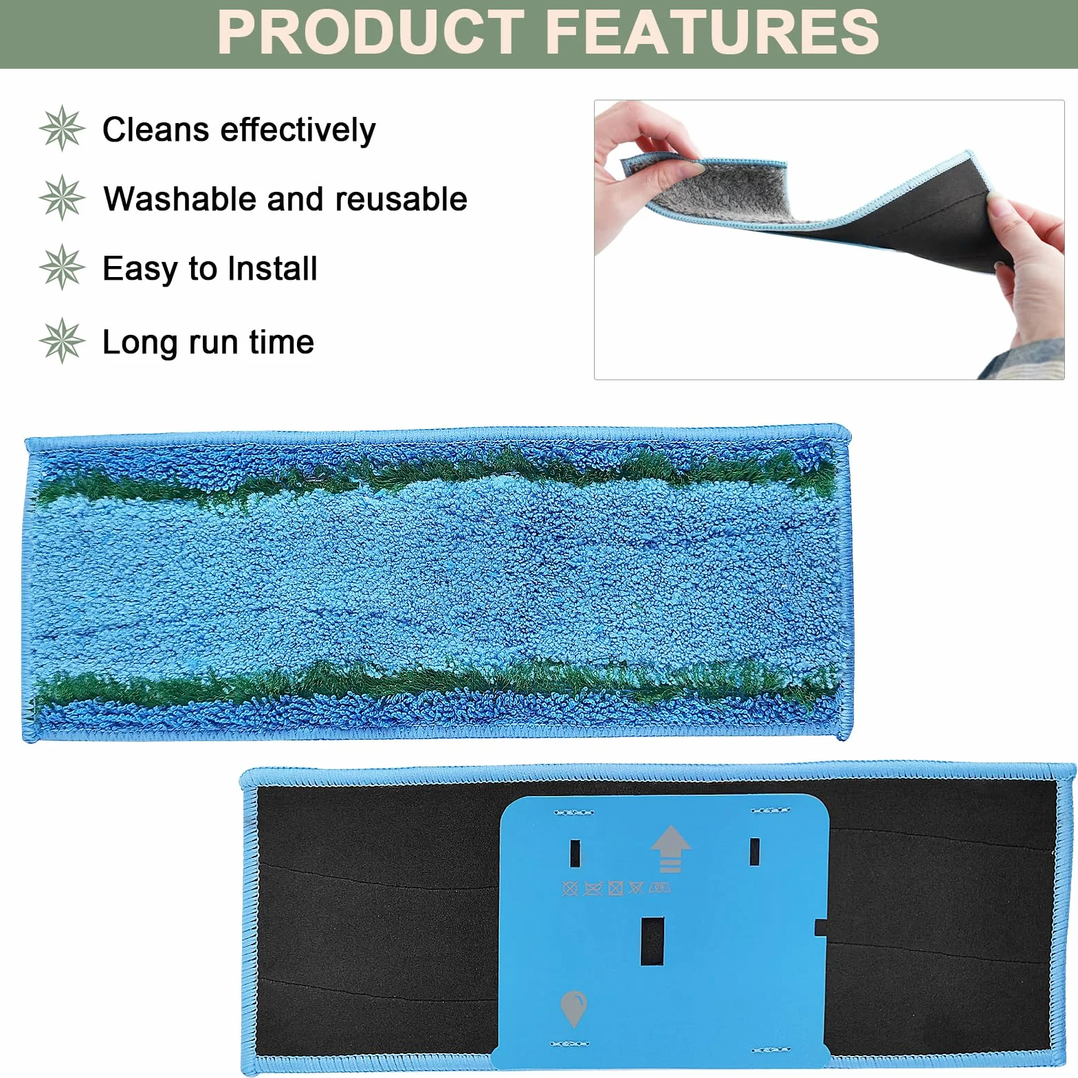 10 Piezas PañOs De Recambio Mopa Lavables para Braava Jet M6, Almohadillas De Mopa En Microfibre RéUtilisables, HúMedas Toallitas De Limpieza pour Diferentes Suelos
