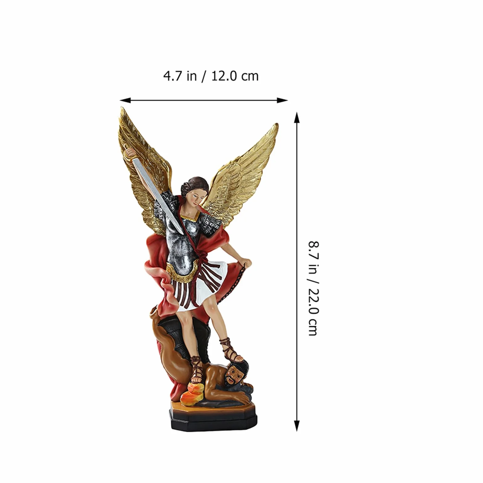 Garneck Figurita de Estatua de Demonio Matador El Mensajero Arcángel Figurita Decorativa Estatua Decoración del Hogar