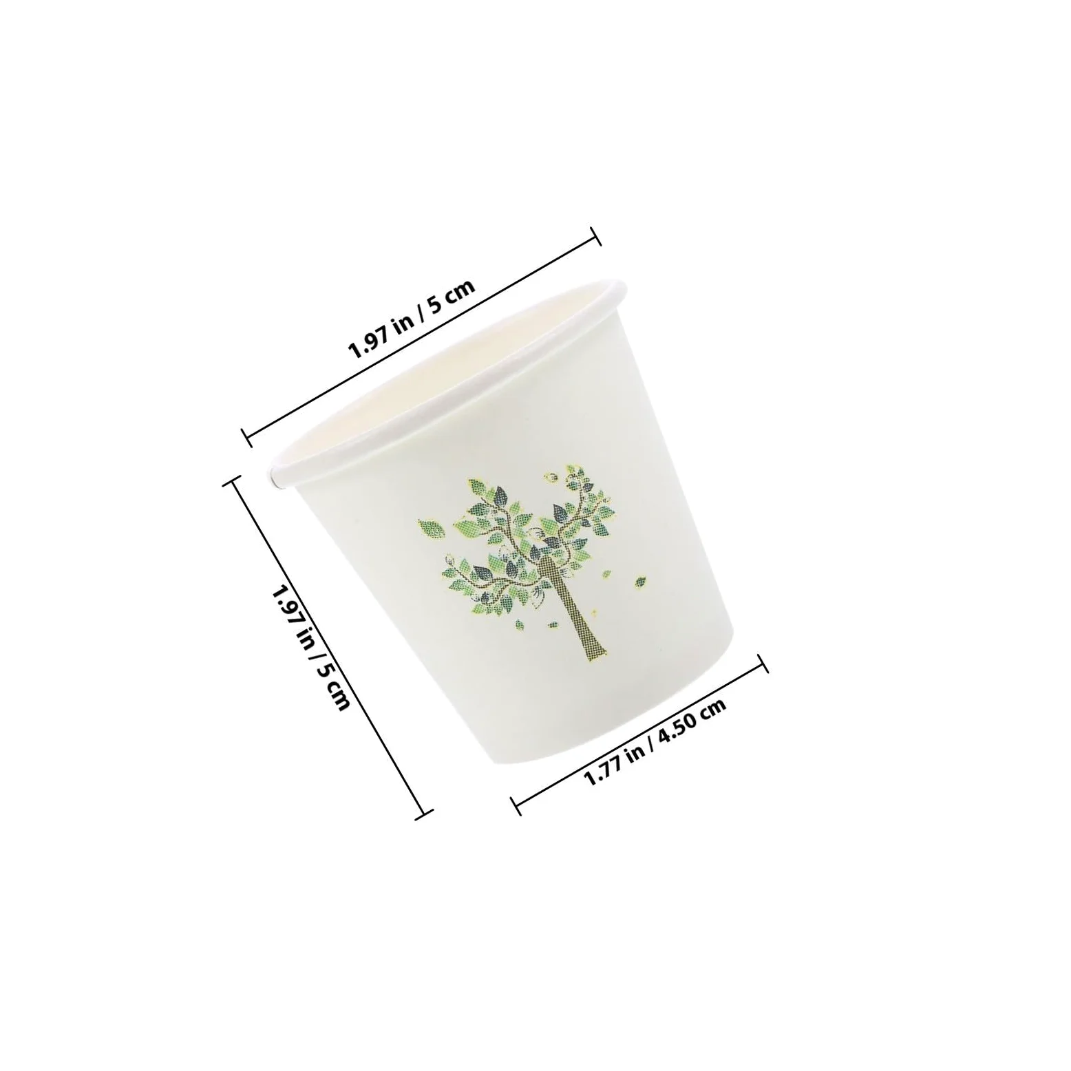 Abaodam 500 Vasos de Papel Desechables de 3 Oz Ligeros y Seguros para Bodas y Fiestas, Diseño Simple y Generoso, Capacidad de 60ml para Bebidas