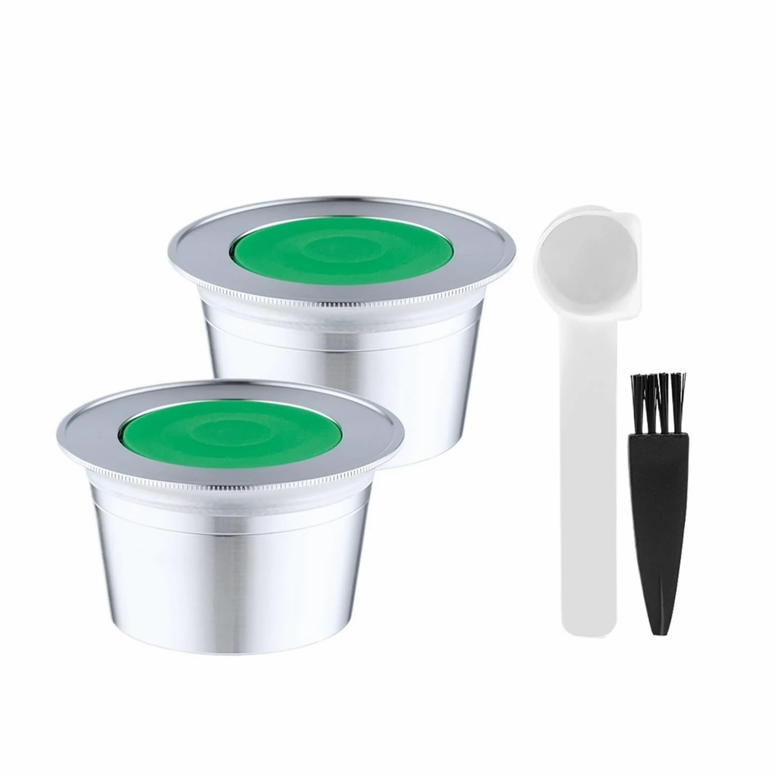 Cápsulas de filtro acero inoxidable reutilizables cápsulas café recargables | 2 Capsules