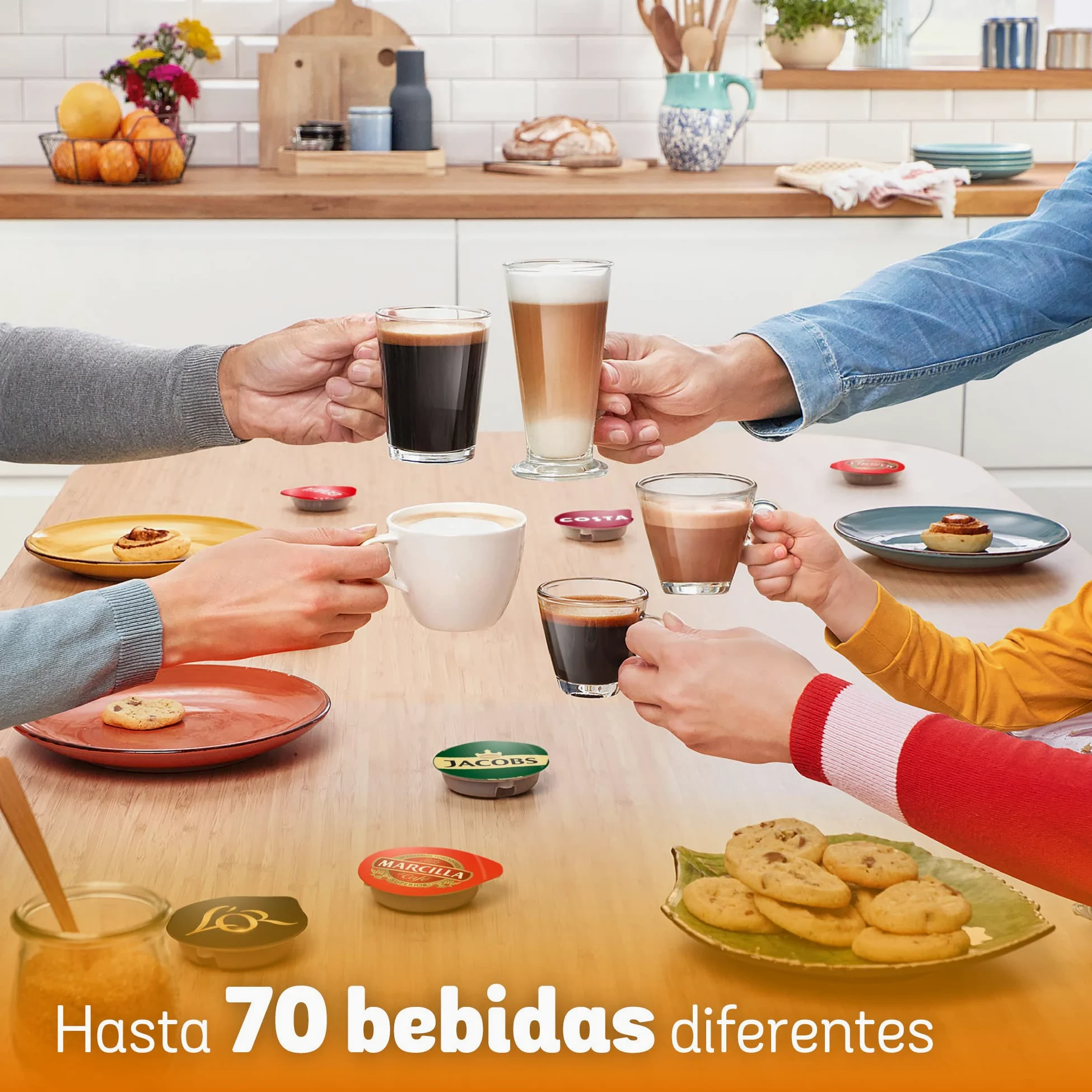 BOSCH máquina multibebida TASSIMO STYLE, TAS1102, hasta 70 bebidas, OneTouch, servicio individual, tamaño compacto, INTELLIBREW, negro