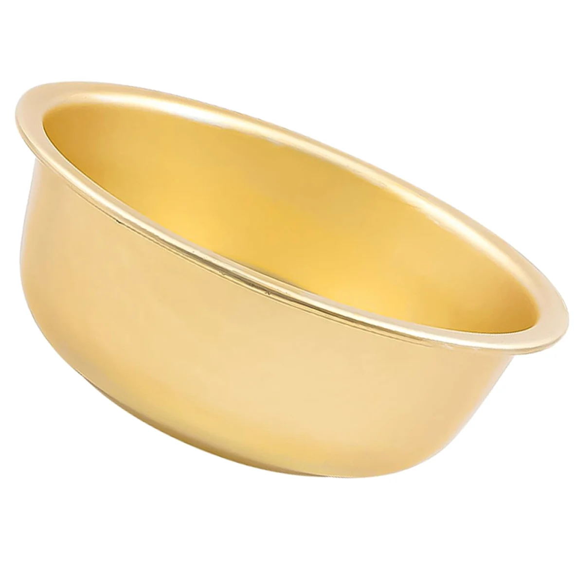 BESPORTBLE Cuenco Grande de Aluminio Dorado Capacidad Amplia, Seguro Acabado Fino, Cuenco Redondo Elegante para Sopa o Lavar Verduras en Cocina