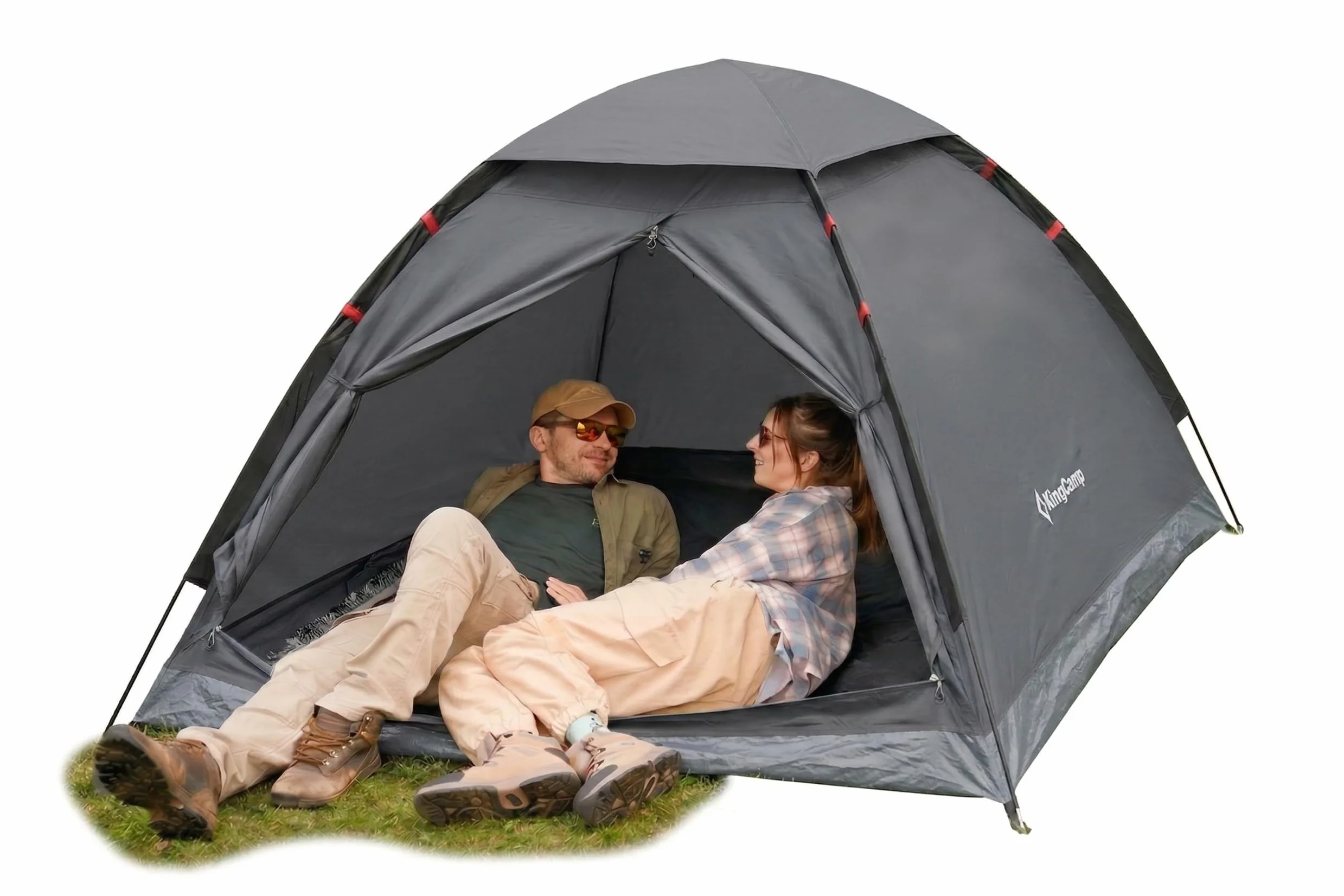 KingCamp Tienda de Campaña 2-3 Personas Impermeable 3000mm Ultraligera 210x180x130cm