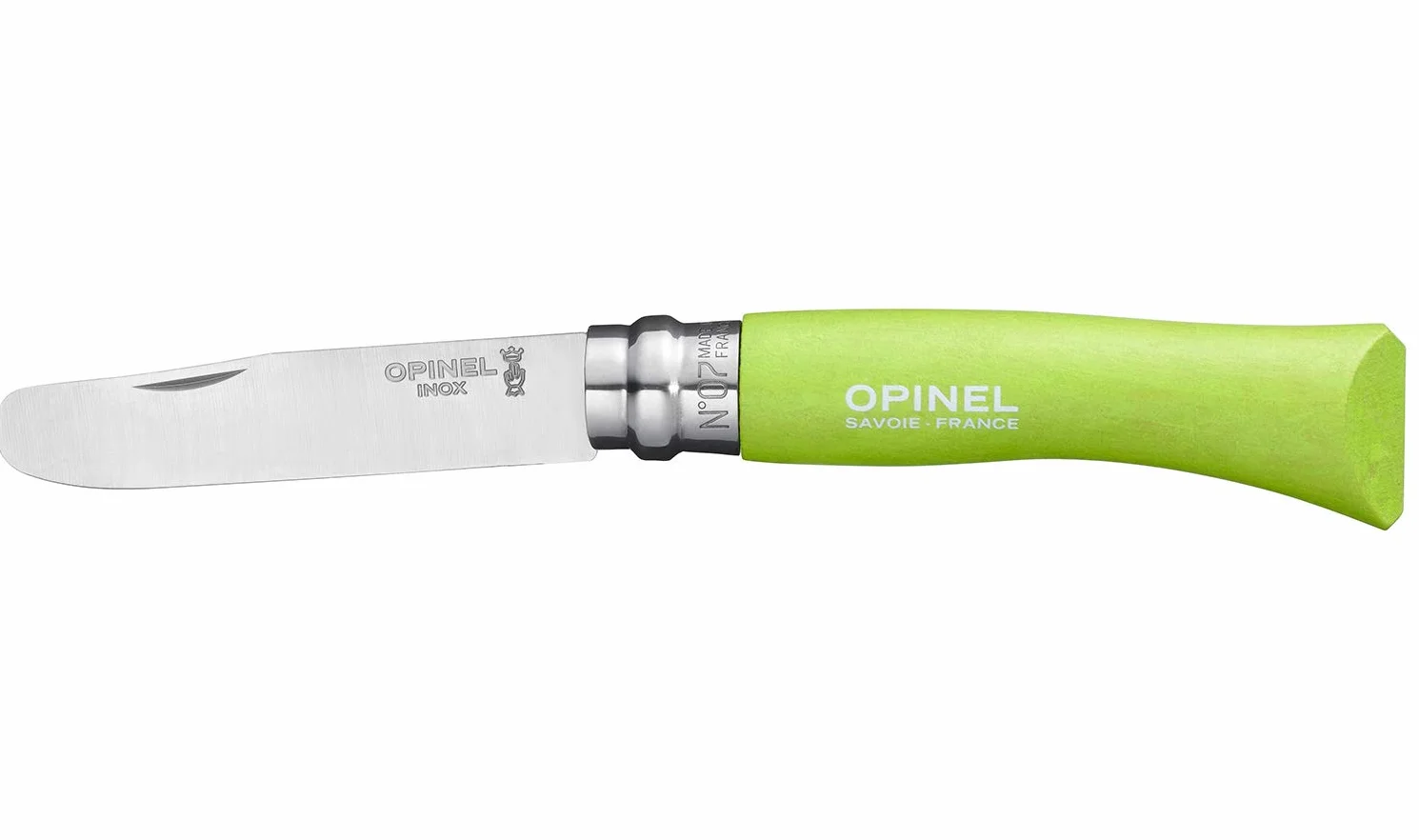 Opinel n.º 7 Cuchillo para niños con punta redonda mango verde