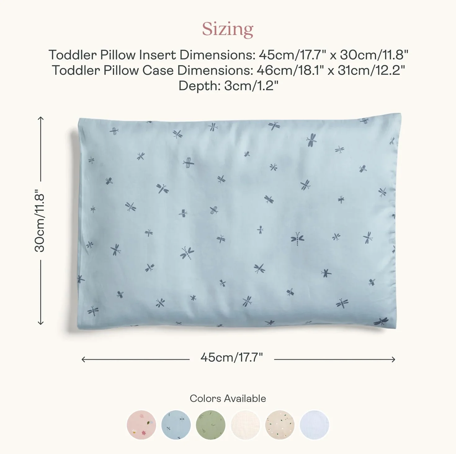 ergoPouch Almohada orgánica para niños pequeños, perfil bajo 1 pulgada, algodón GOTS, lavable a máquina