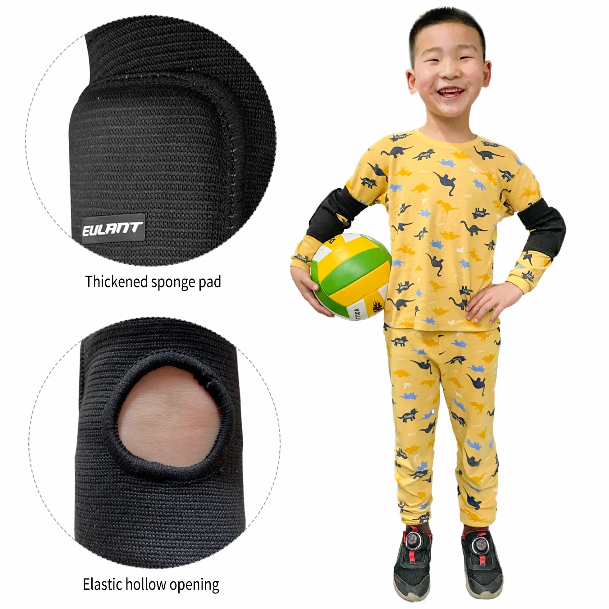 EULANT Coderas con Acolchada Elástico Protector Codo para Portero Deportes