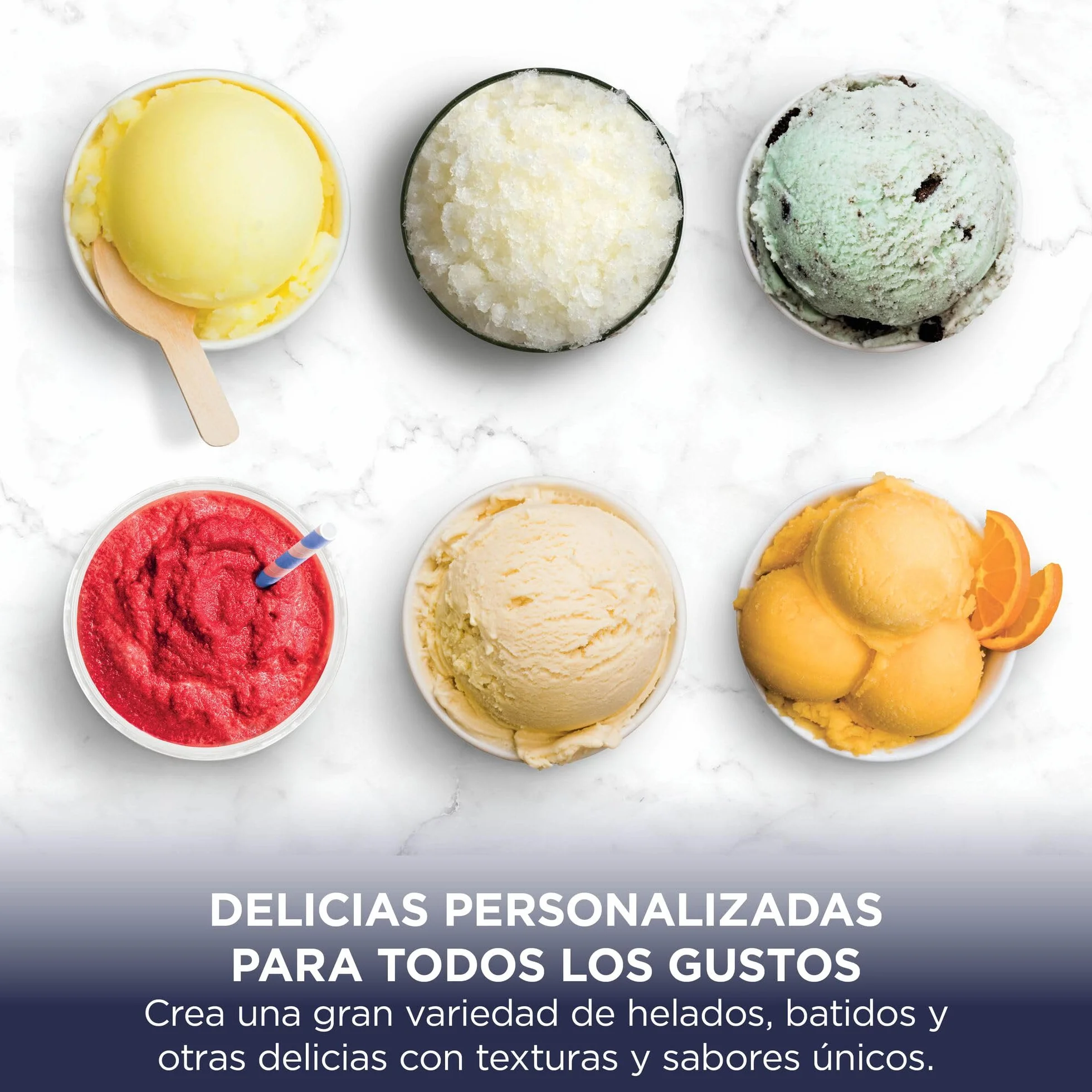 Ninja CREAMi Deluxe Heladera multifunción con 2 tarrinas, 10 programas, prepara Helado, Gelato, Sorbete, Yogur congelado, Batido, Granizado y más, opción de 2 sabores en 1, piedra dorada, NC502EUSTGD