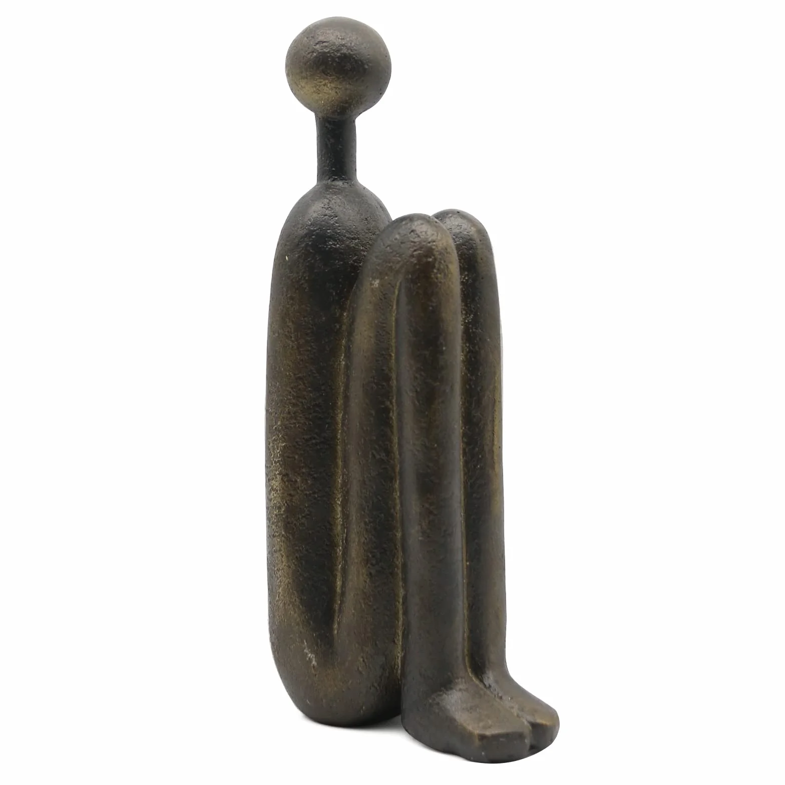 Lukitas Thinker - Estatuas y esculturas, sujetalibros Decorativos Antideslizantes, tapón de Libro para estantes, Resina