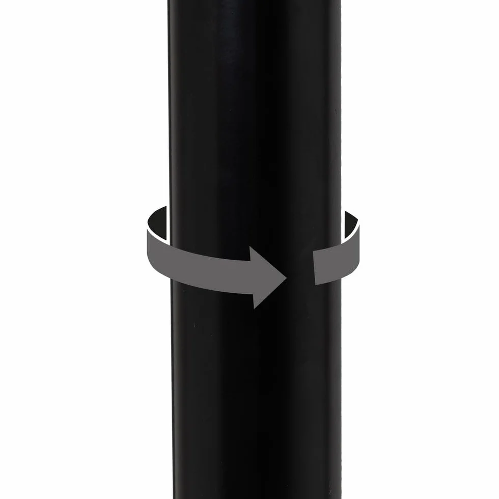 LOLAhome - Taburete de Cocina Giratorio en 360°, Silla de Bar Regulable en Altura de 72 a 92 cm, con Respaldo de Polipiel, Estructura Metal Negra y Reposapiés, Negro
