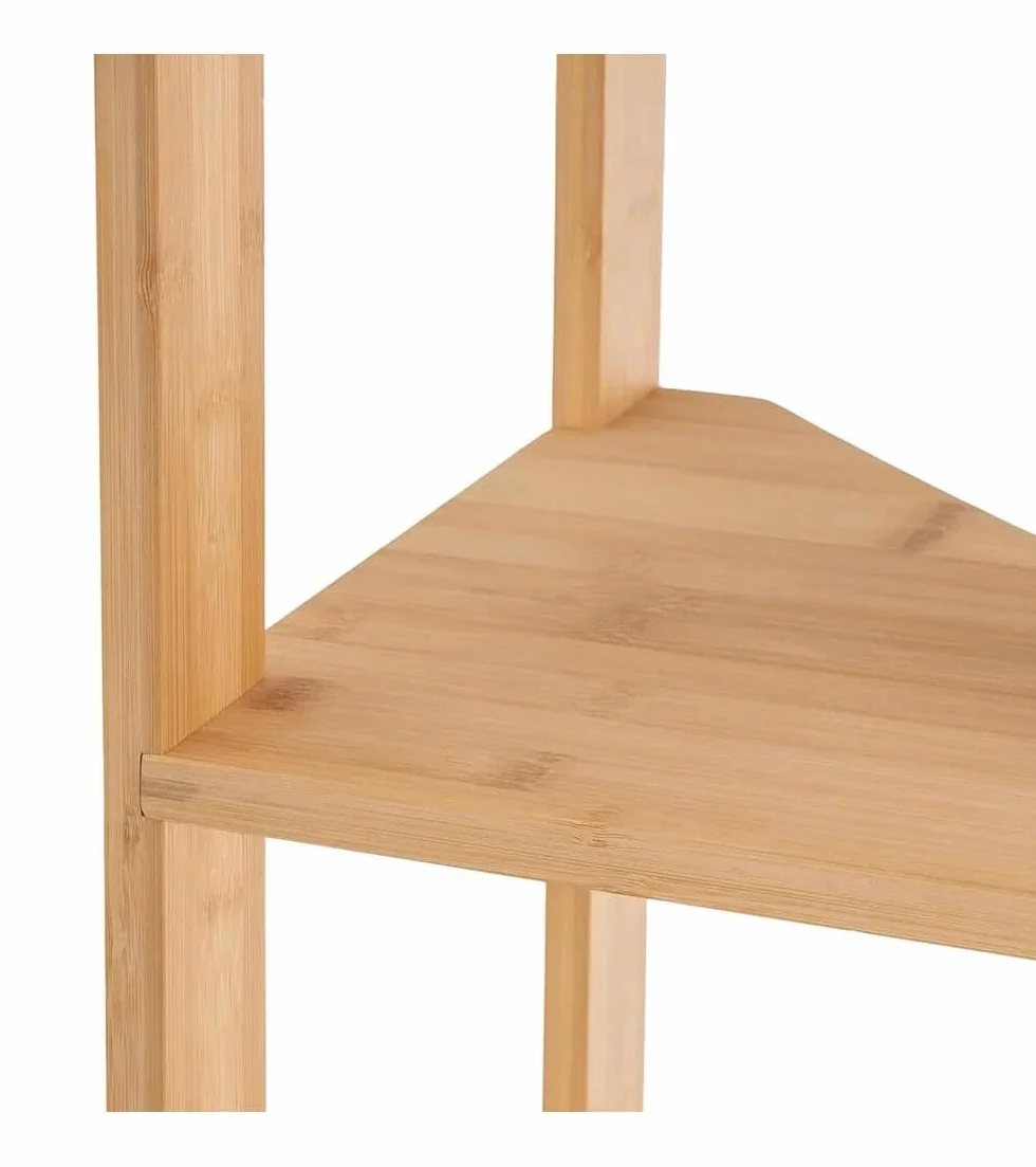LOLAhome Mueble bajo Lavabo pie con 3 estantes de bambú Natural de 60x30x60 cm