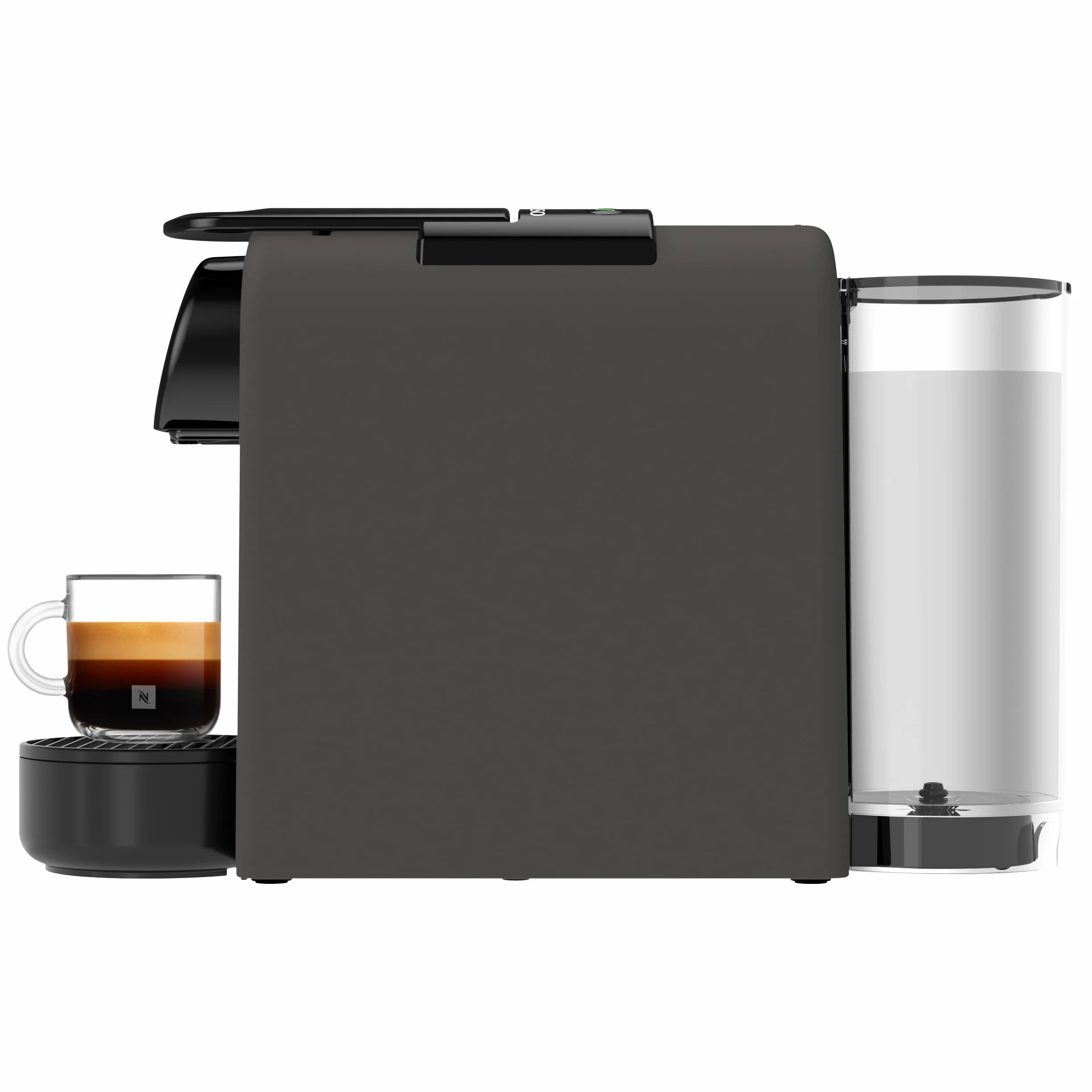 De'Longhi Nespresso Essenza Mini EN85.BKMT, Máquina de Café Automática, Máquina de Cápsulas para una Taza, Set de Bienvenida Incluido, Diseño Compacto, Presión 19 Bares, 1150W, Negro Mate