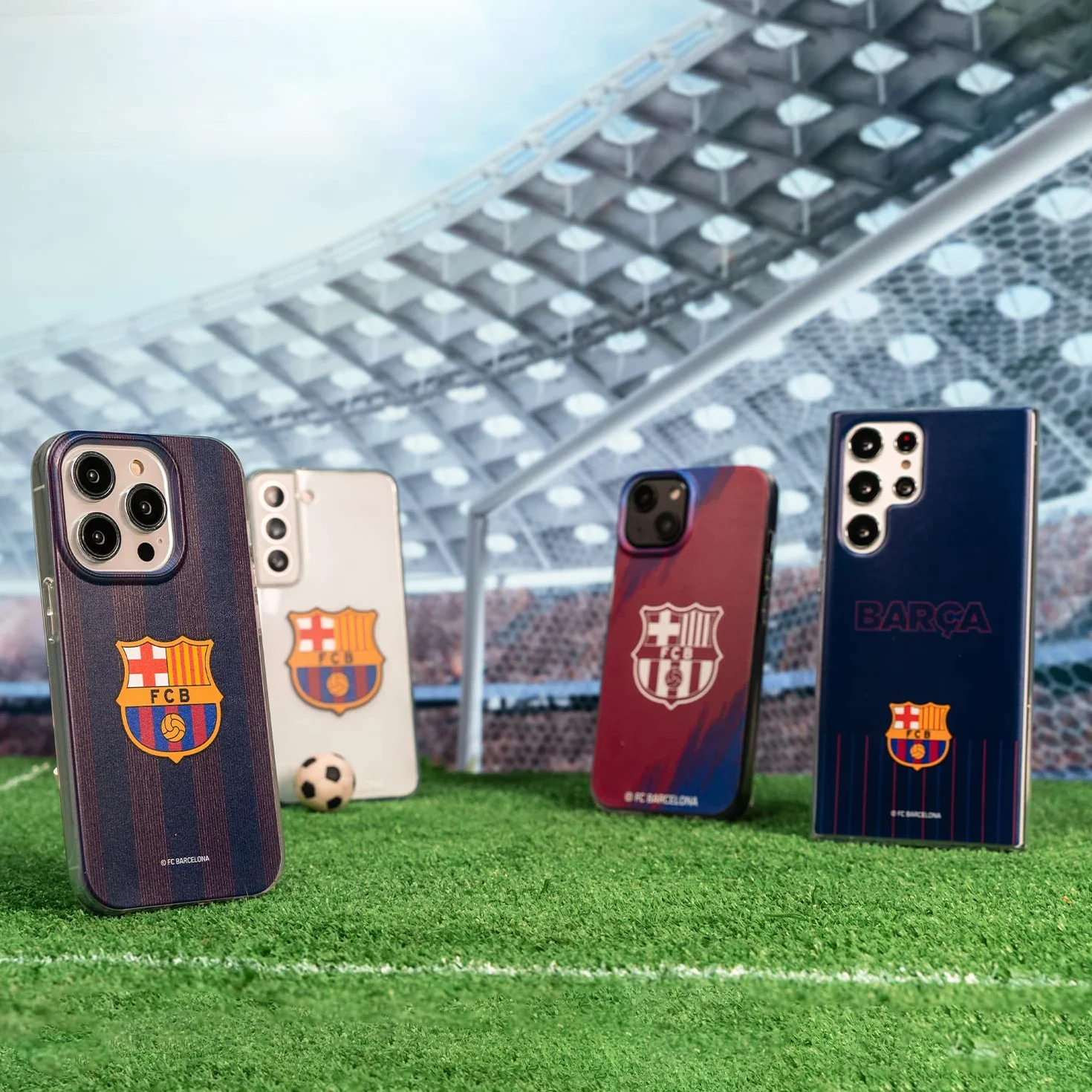 Funda iPhone 15 FC Barcelona Rayas Blaugrana Transparente Carcasa Silicona Flexible Licencia Oficial