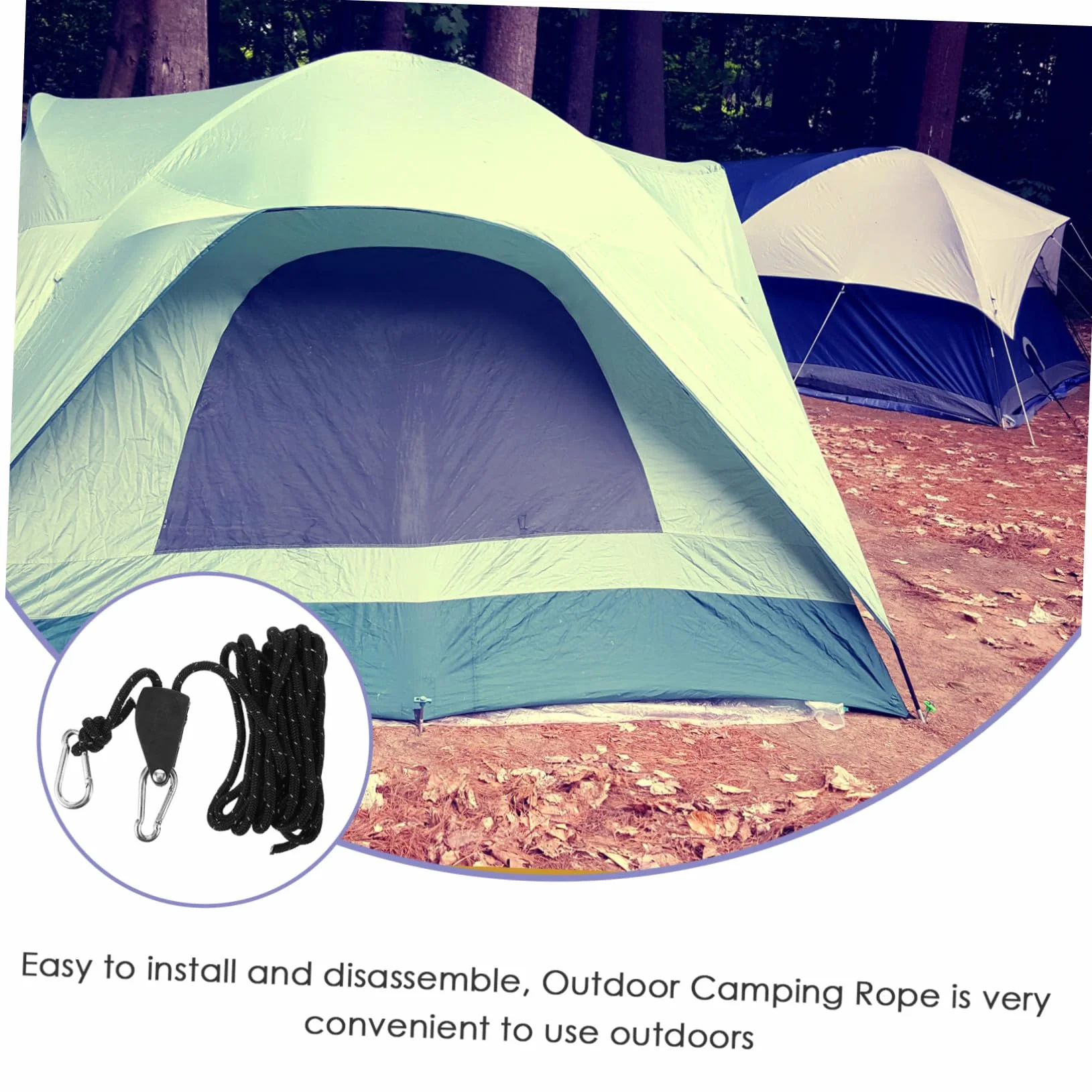 BESPORTBLE Cuerda Prueba De Viento Gruesa Camping Nailon Reflectante Fijar Carpas Toldos