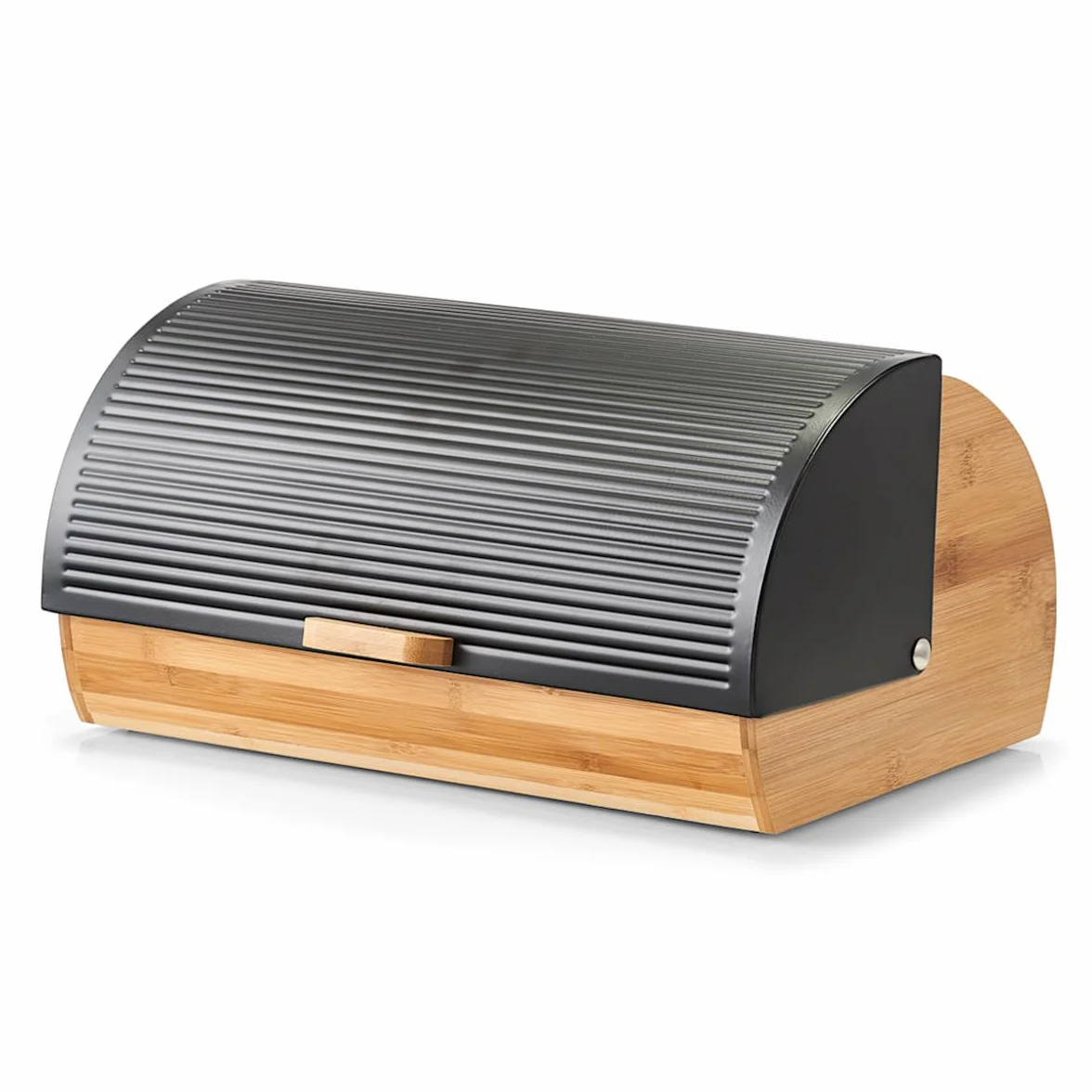 Zeller 25365 - Panera (bambú y Metal, Aprox. 39 x 27 x 19 cm, Apta para Alimentos), Color Negro