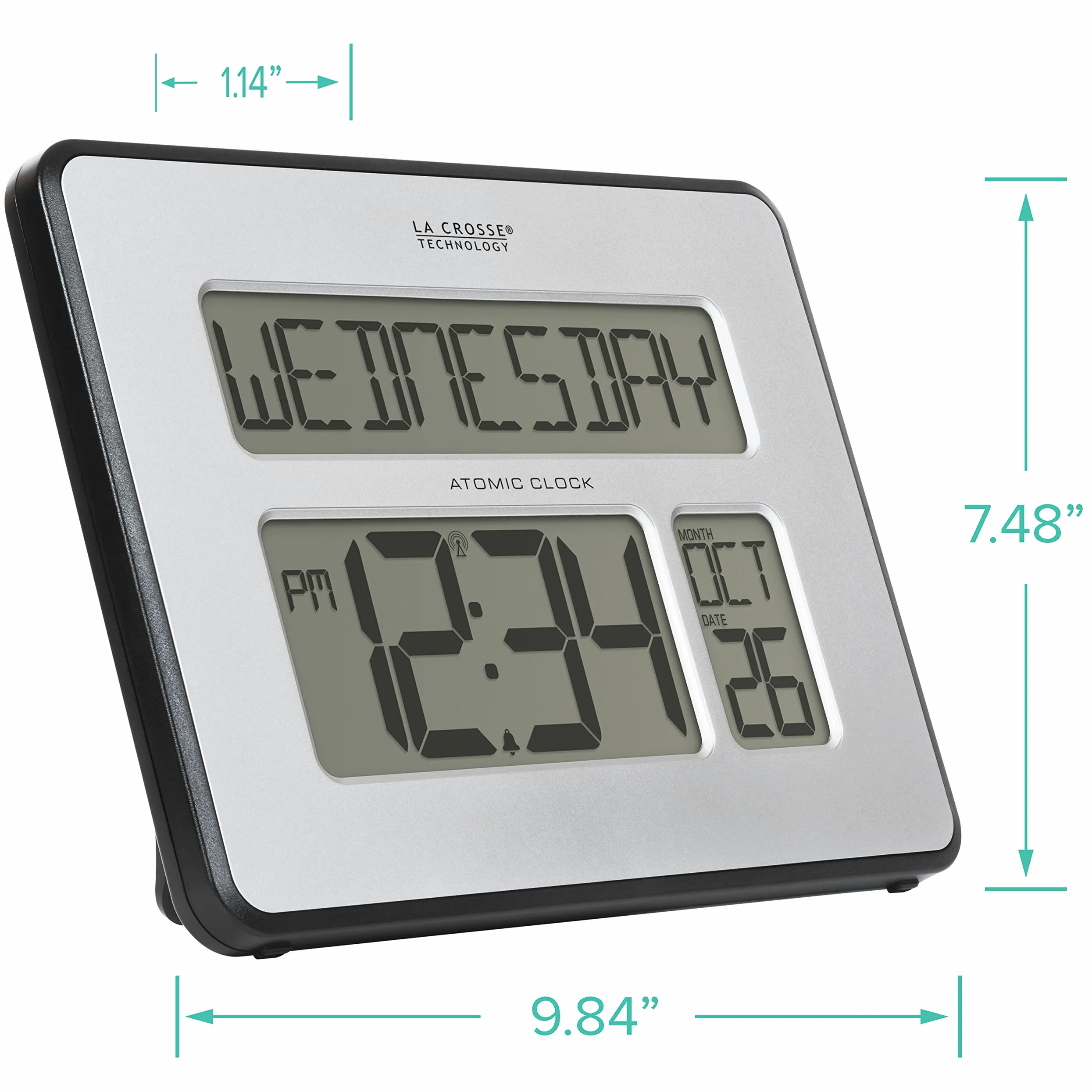 La Crosse Technology Reloj atómico, Gris, Talla única