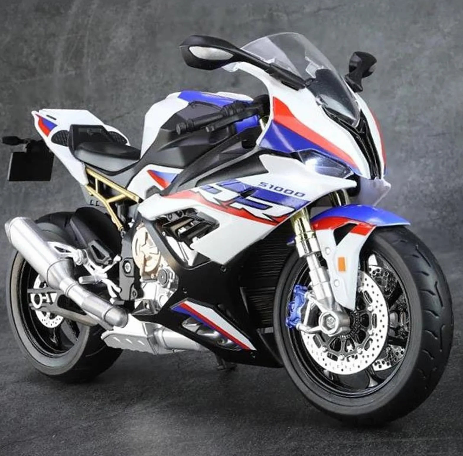 Modelo a escala de moto Moto De Juguete Iluminada, Modelo En Miniatura Metal Fundido A Presión A Escala 1/9, Regalo Colección Para BMW S1000RR S 1000RR S1000 RR
