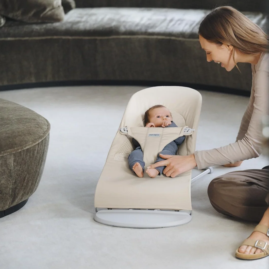 BabyBjörn Hamaca Balance Soft, Tri-Fabric, Beige Claro