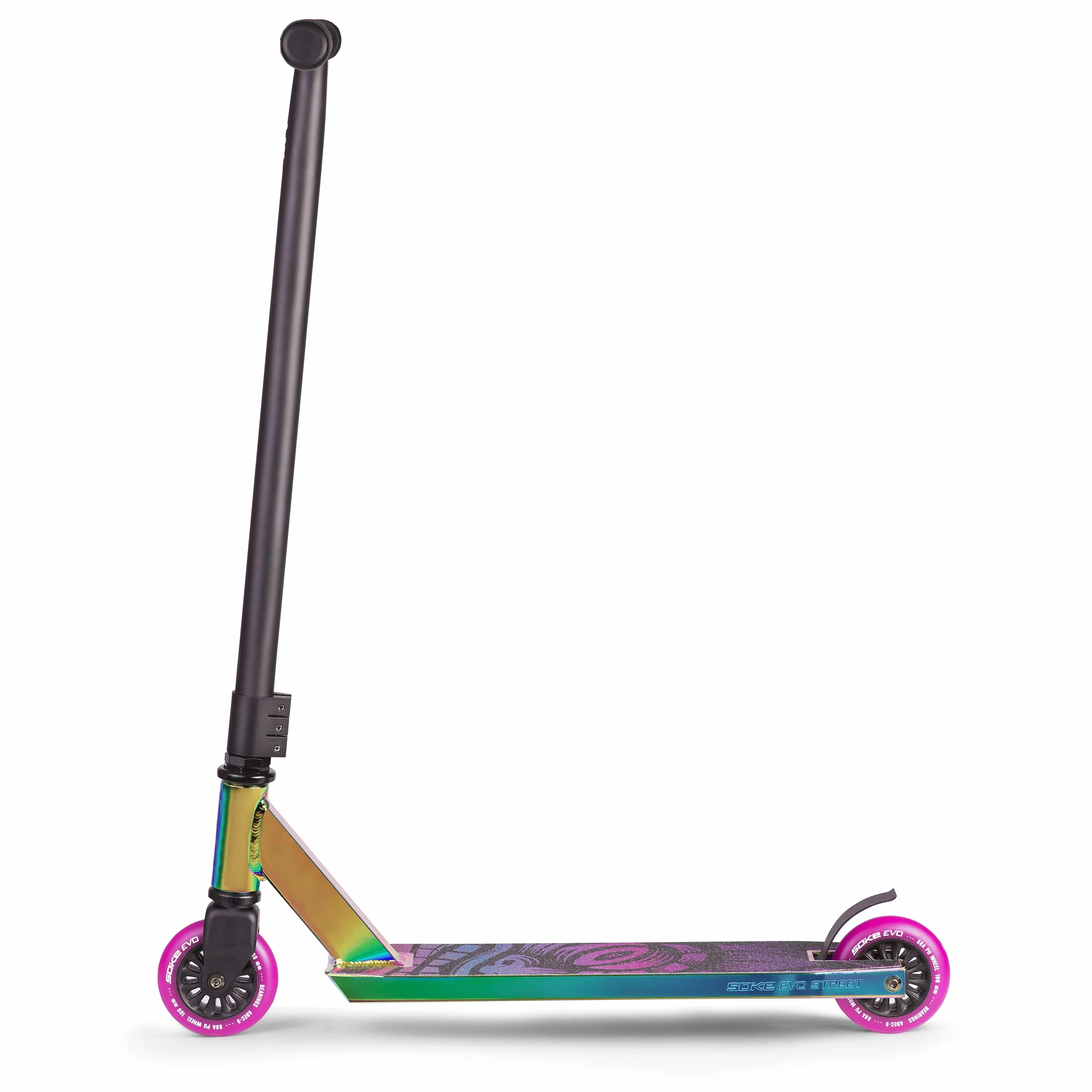 Soke Patinete Freestyle Trick Scooter 360° Manillar ABEC-9 Freno Flex Fender Black Neochrome Evo Street