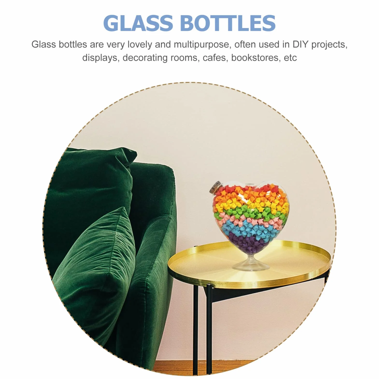 Frasco De Vidrio De Corazón Con Tapa De Corcho Botellas Decorativas Vacías Mensaje Deseo Botella De Miel Arena Recuerdo Tarro Terrario Contenedor Para DIY Boda Florero Favor