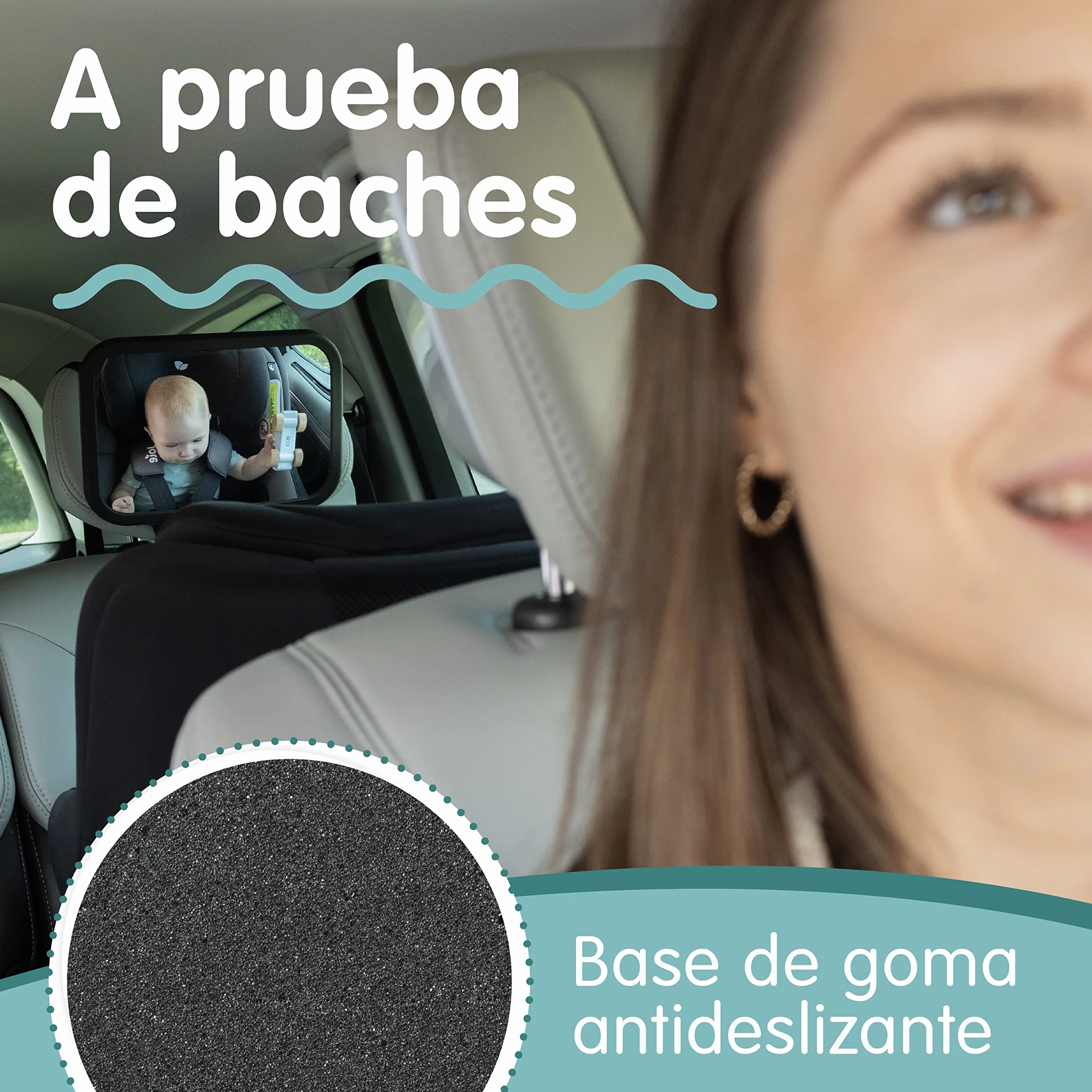 Onco Espejo Coche Bebé Asiento Trasero - Espejo de Seguridad para Padres Primerizos - Premio LovedByParents