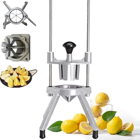 Cortador de frutas comercial, cortador de limón/lima, resistente, 6 secciones, 8 secciones, fácil cuña con hoja de acero inoxidable para bares, restaurantes, fiestas, herramientas de cocina
