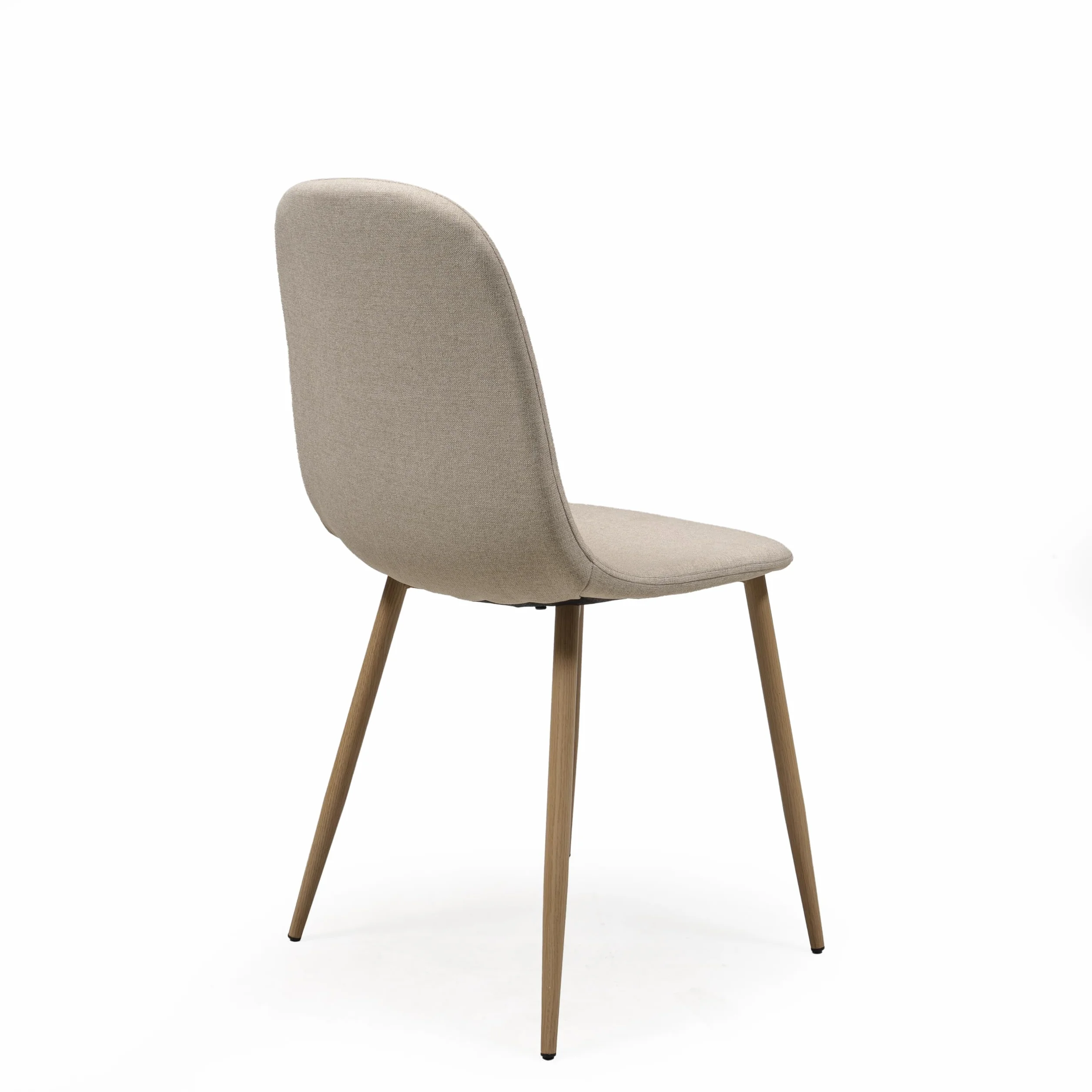 Homely® | Pack 4 sillas tapizadas Cairo TX para Comedor | Versatil y Funcional | Patas Metal Color Madera | Diseño cómodo y ergonómico. Ideal Comedor, Escritorio, reunión | Beige