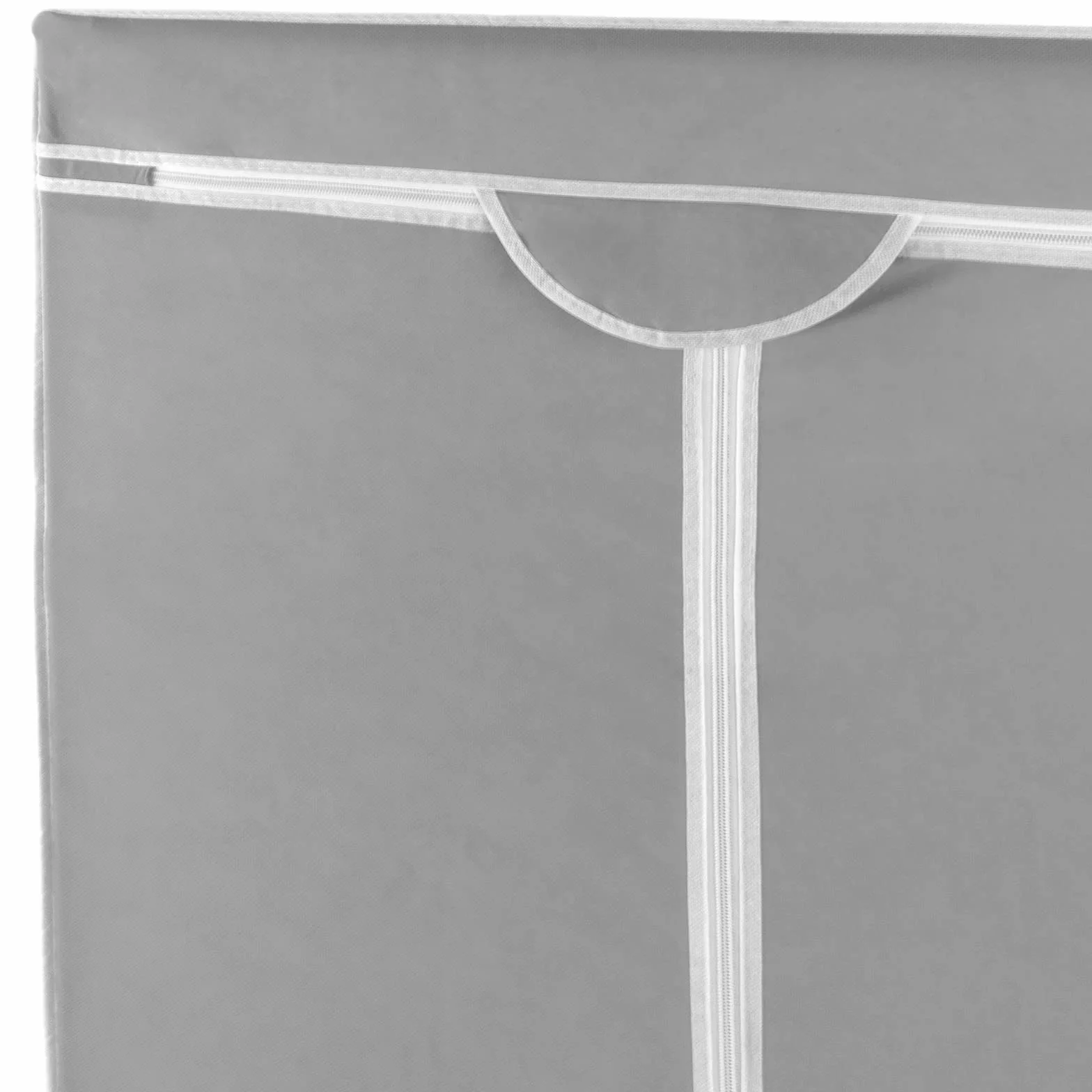 PrimeMatik - Armario ropero guardarropa de Tela Desmontable 70 x 45 x 155 cm Gris