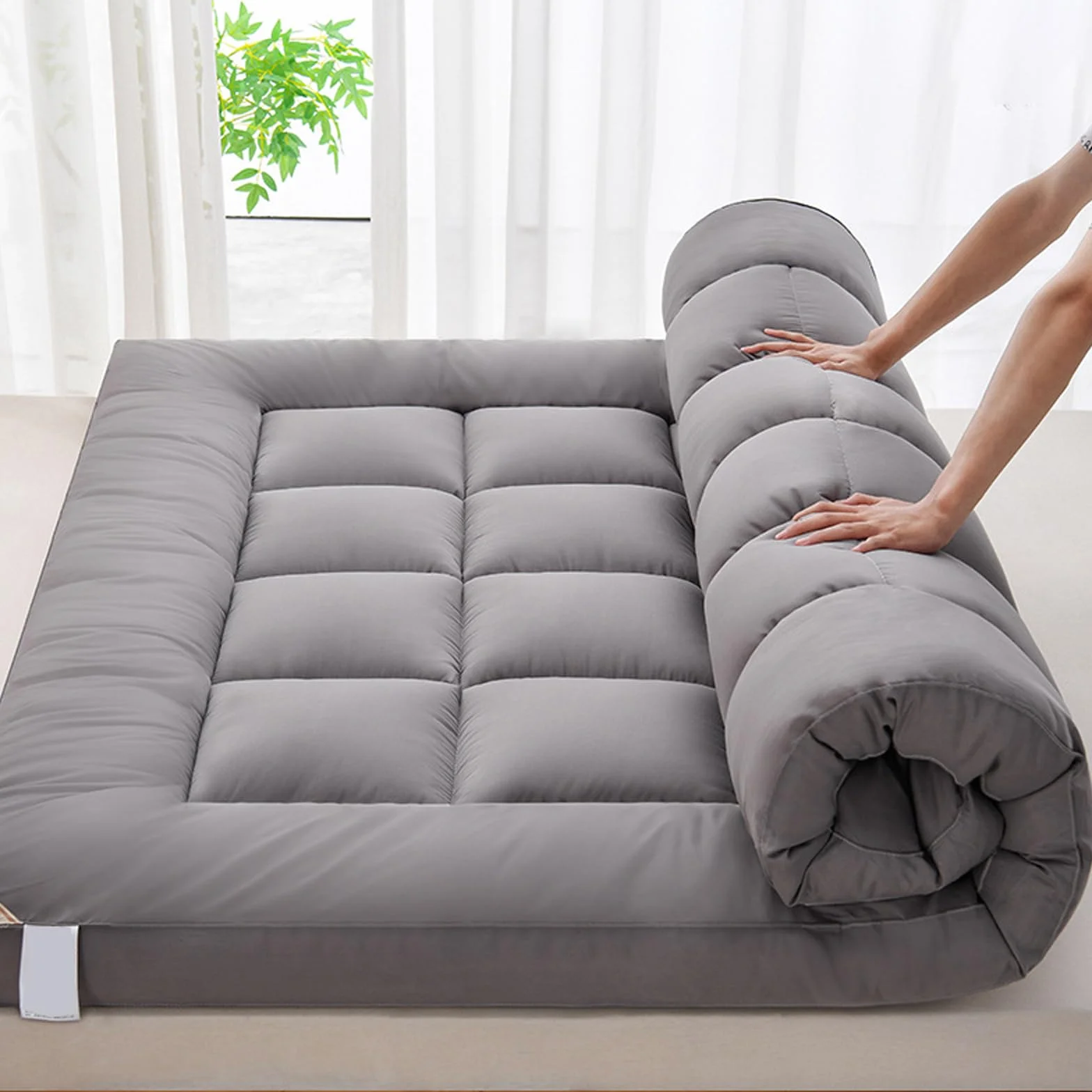 ColchóN Tatami JaponéS,ColchóN FutóN De Estilo JaponéS,ColchóN De Suelo AlgodóN,ColchóN Tatami JaponéS Plegable,Antideslizante,Multifuncional,para Dormir,Dormitorios,Camping