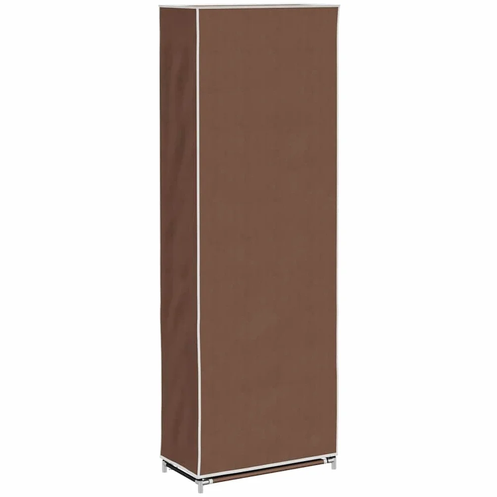 Armario para zapatos (8 capas, tejido no tejido marrón, 57 x 29 x 162 cm, ahorra espacio, apilable para pasillo, dormitorio, pasillo, pasillo, almacenamiento cerrado para hasta 20 pares de