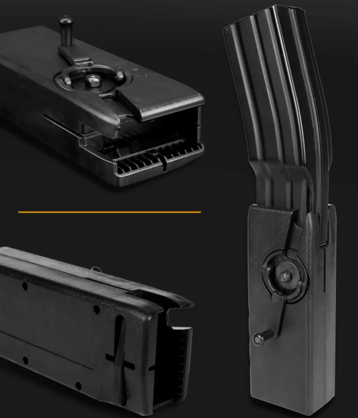Zhongren Airsoft Speed Loader Tactical M4 Manivela Cargador Rápido Capacidad 6MM 1000 Tours