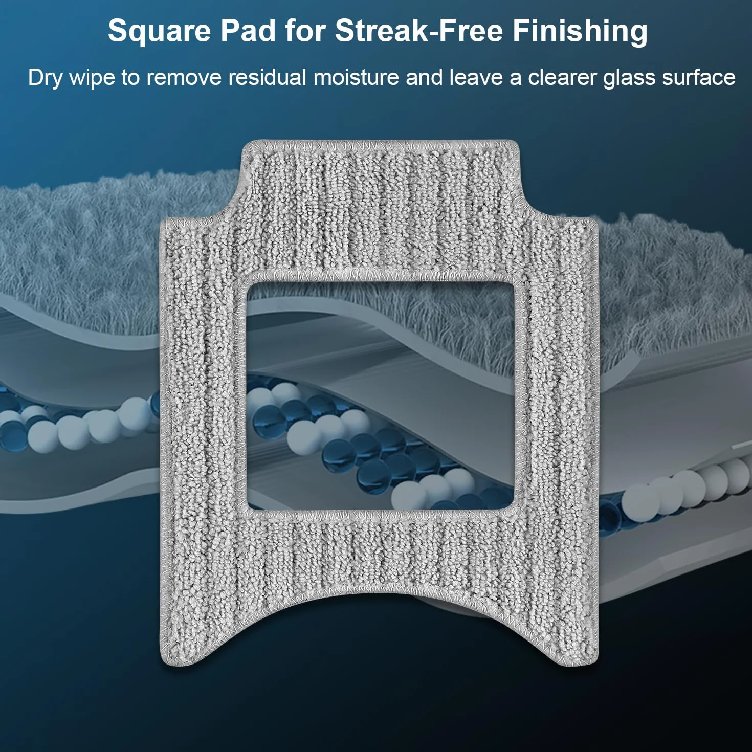 HUTT Paños de Microfibra Originales Robot limpiacristales, Sistema de Doble Pad, 8 Unidades (4 Redondos + 4 Cuadrados), compatibles con R10 / 10