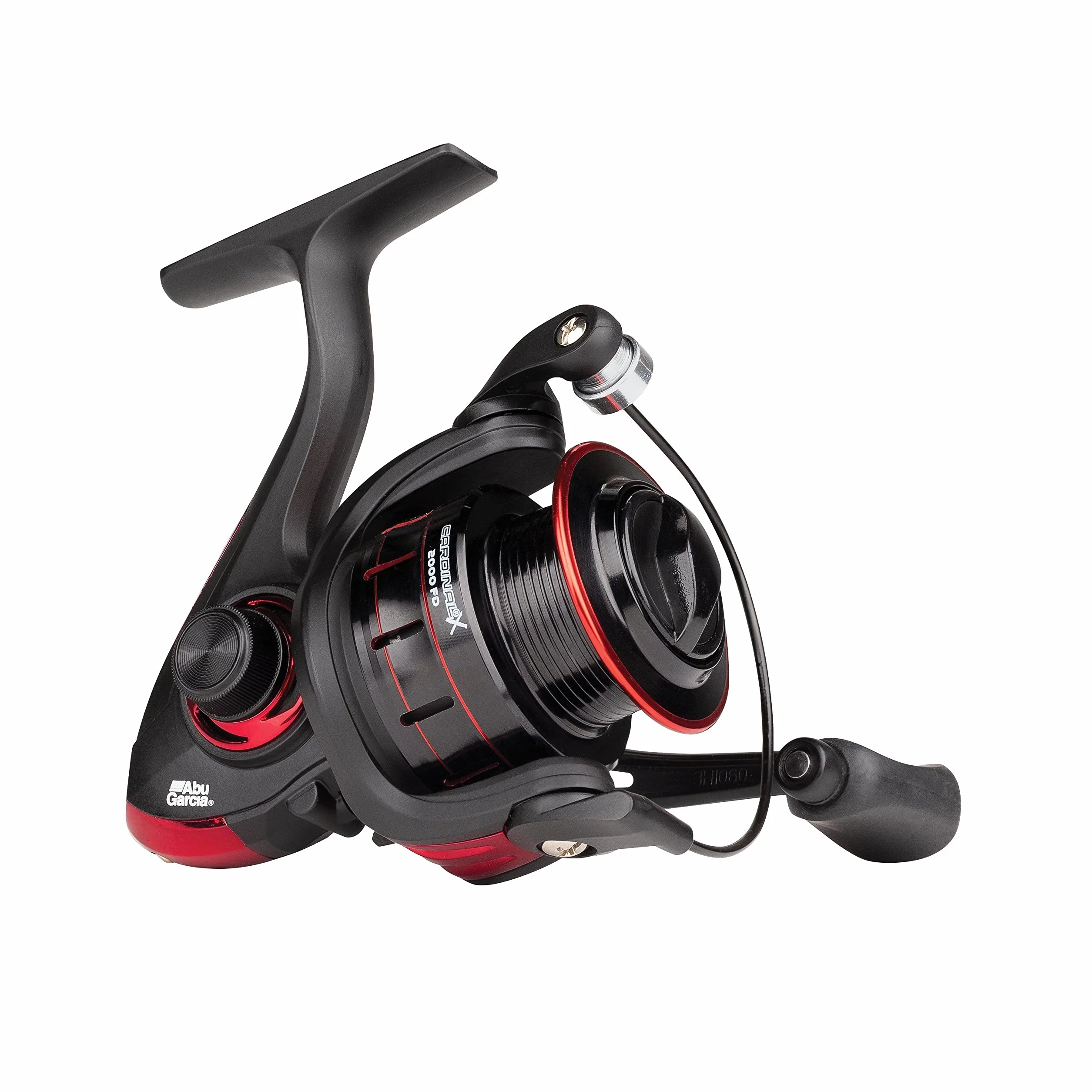 Abu Garcia Cardinal X - Carrete Giratorio Completo, Carrete de Agua Dulce para Pesca de señuelo depredador, Trucha, Perca, Lucio, salmón, Robusto y Ligero, Aluminio Negro y Rojo, Varios tamaños