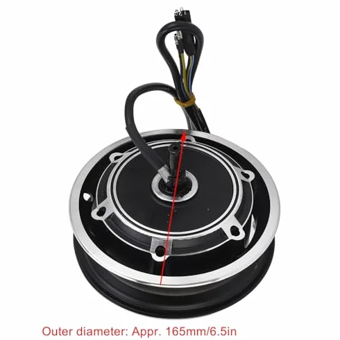 Motor Eléctrico 48V 1000W Cubo Rueda Aleación Aluminio para Bicicleta Eléctrica Bricolaje