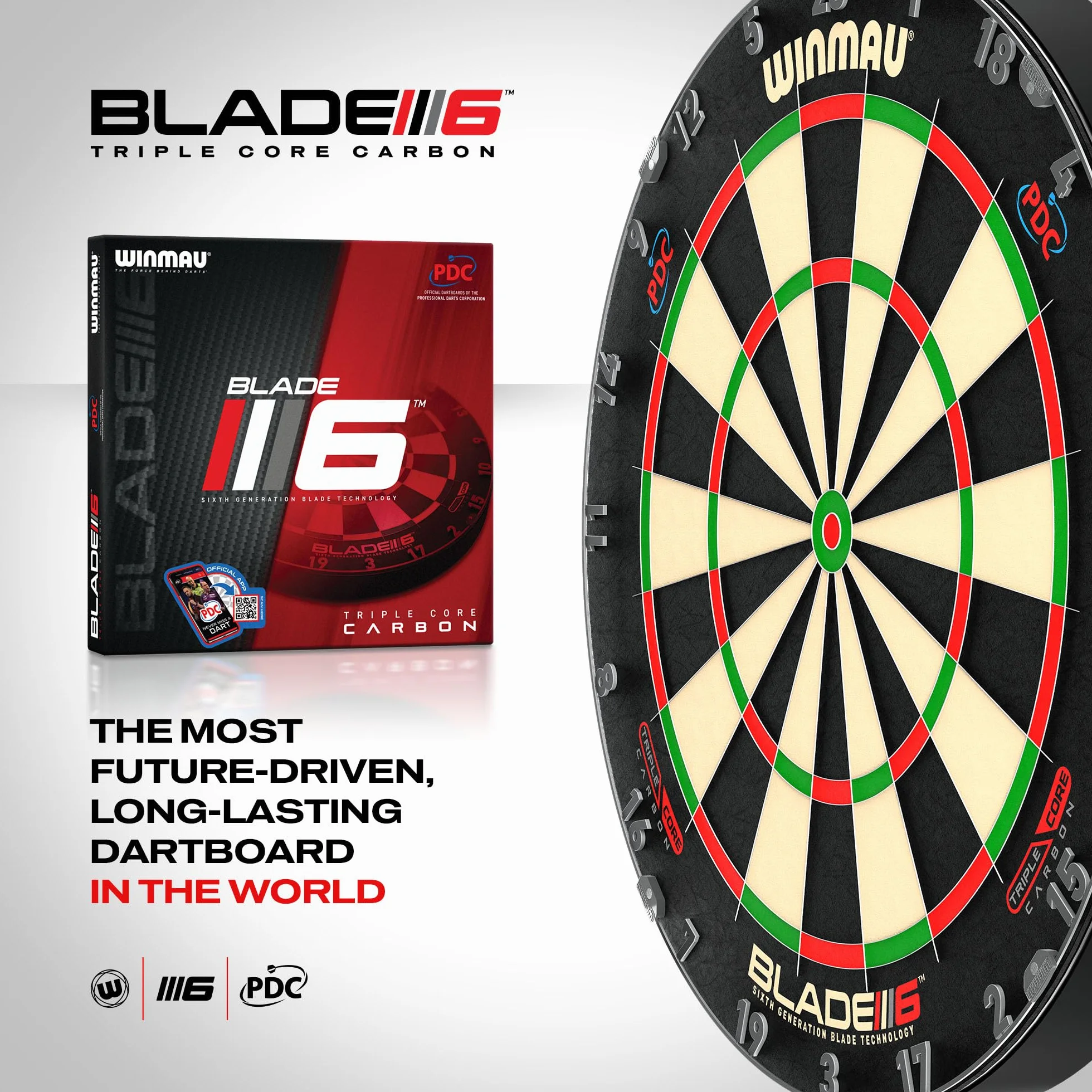 WINMAU Blade 6 Series Professional Bristle Dartboard