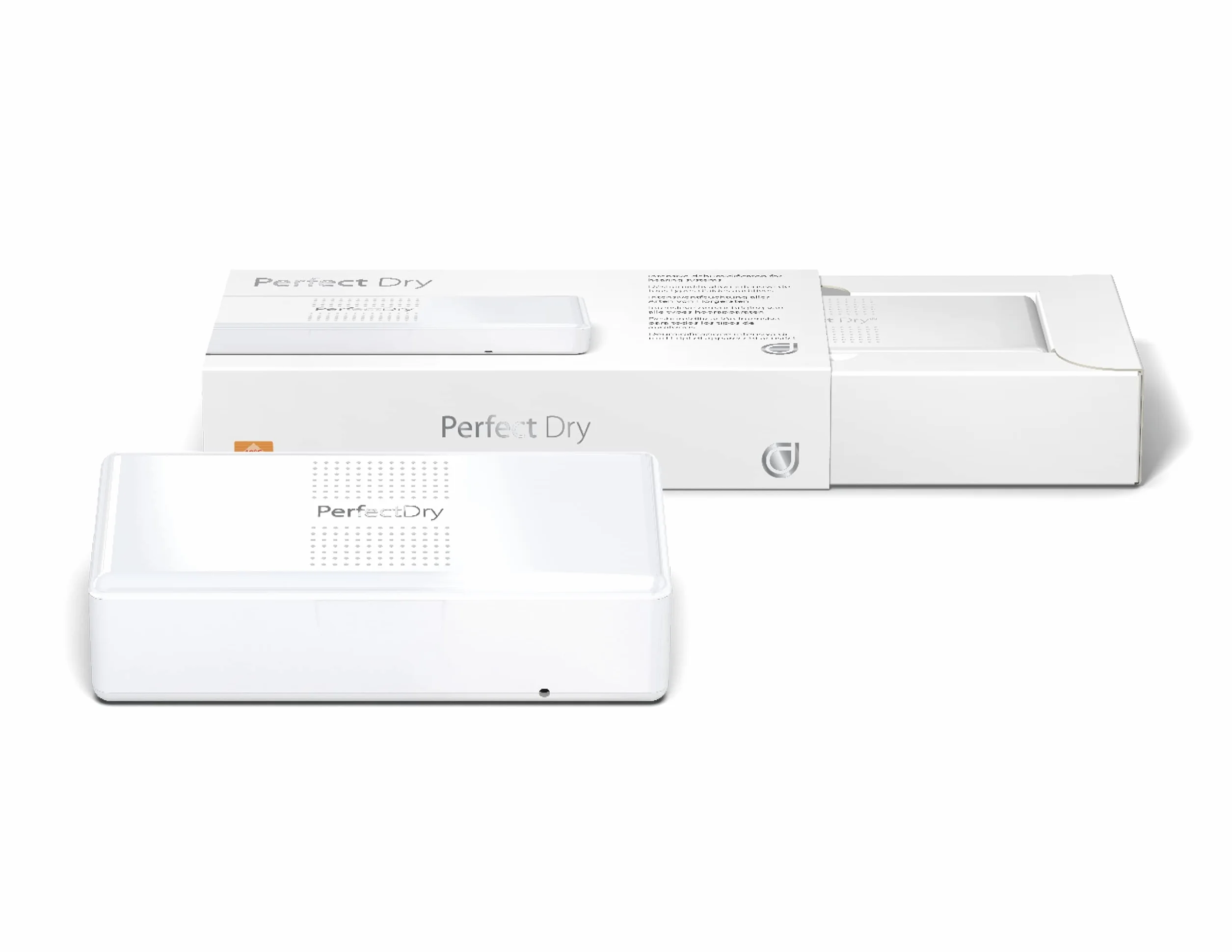 Audinell PerfectDry - Caja de secado electrónico para audífonos - Tamaño espacioso - Deshumidificador y secador de audífonos - Elimina el sudor y la humedad - Con control de