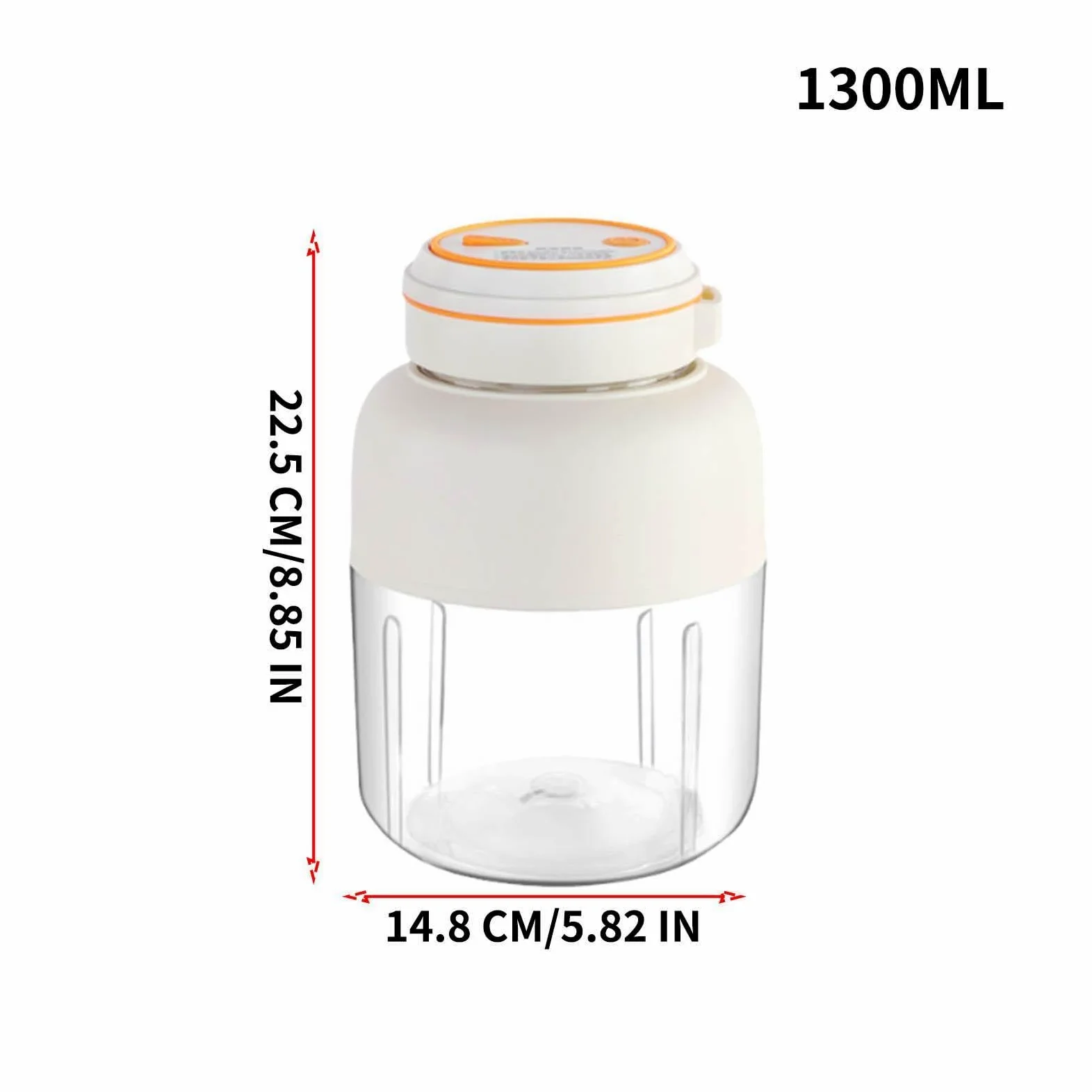 Vaso Licuadora Portátil Vaso Mezclador Eléctrico Inalámbrico Personal 1300 | Batidora Agitadora Portátil para Batidos, Zumos, Café, Bebidas, Comida, Hogar, Cocina, Gimnasio, Mesa, Aire Libre,