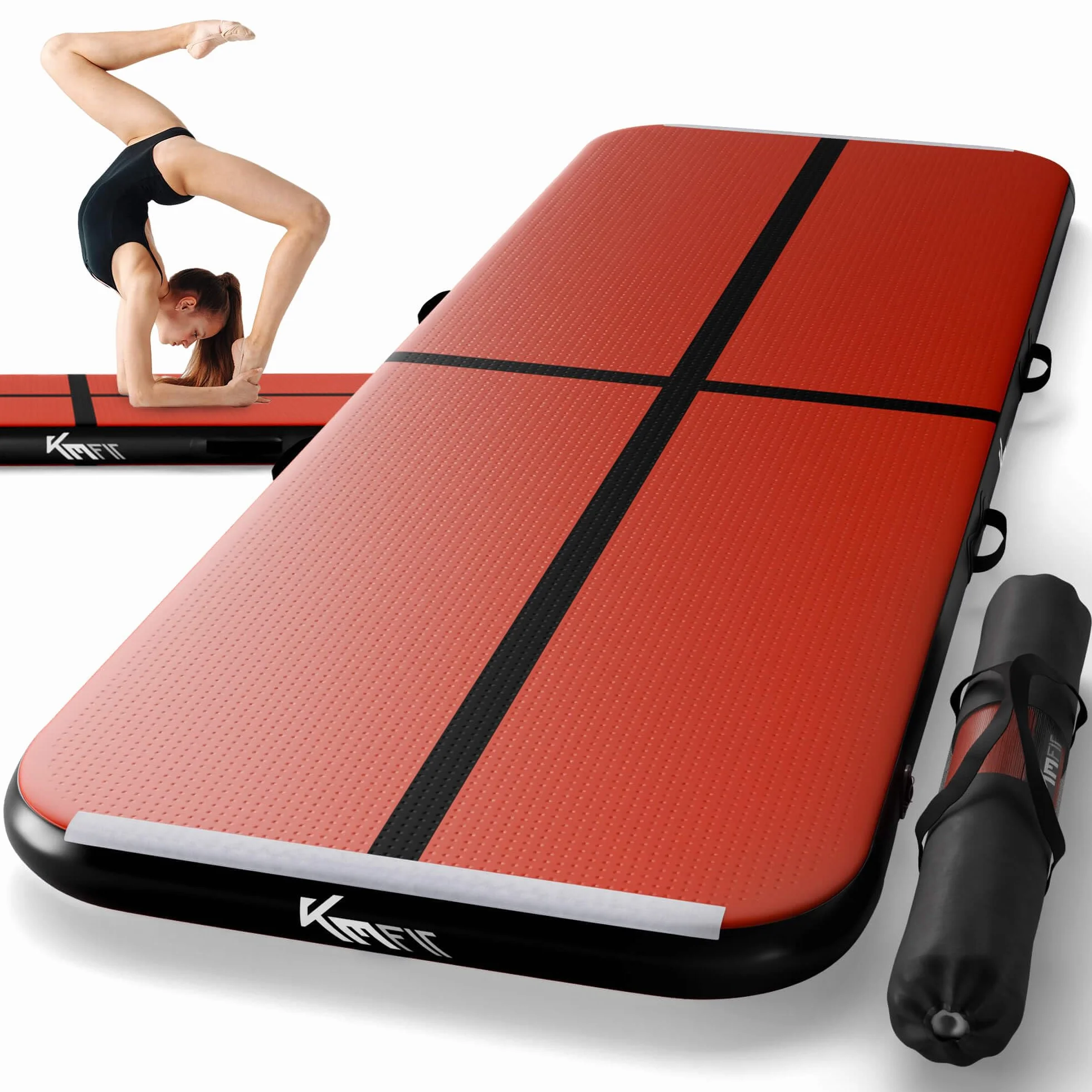 Colchoneta hinchable Airtrack 4m esterilla fitness inflable UV resistente con bomba y parches